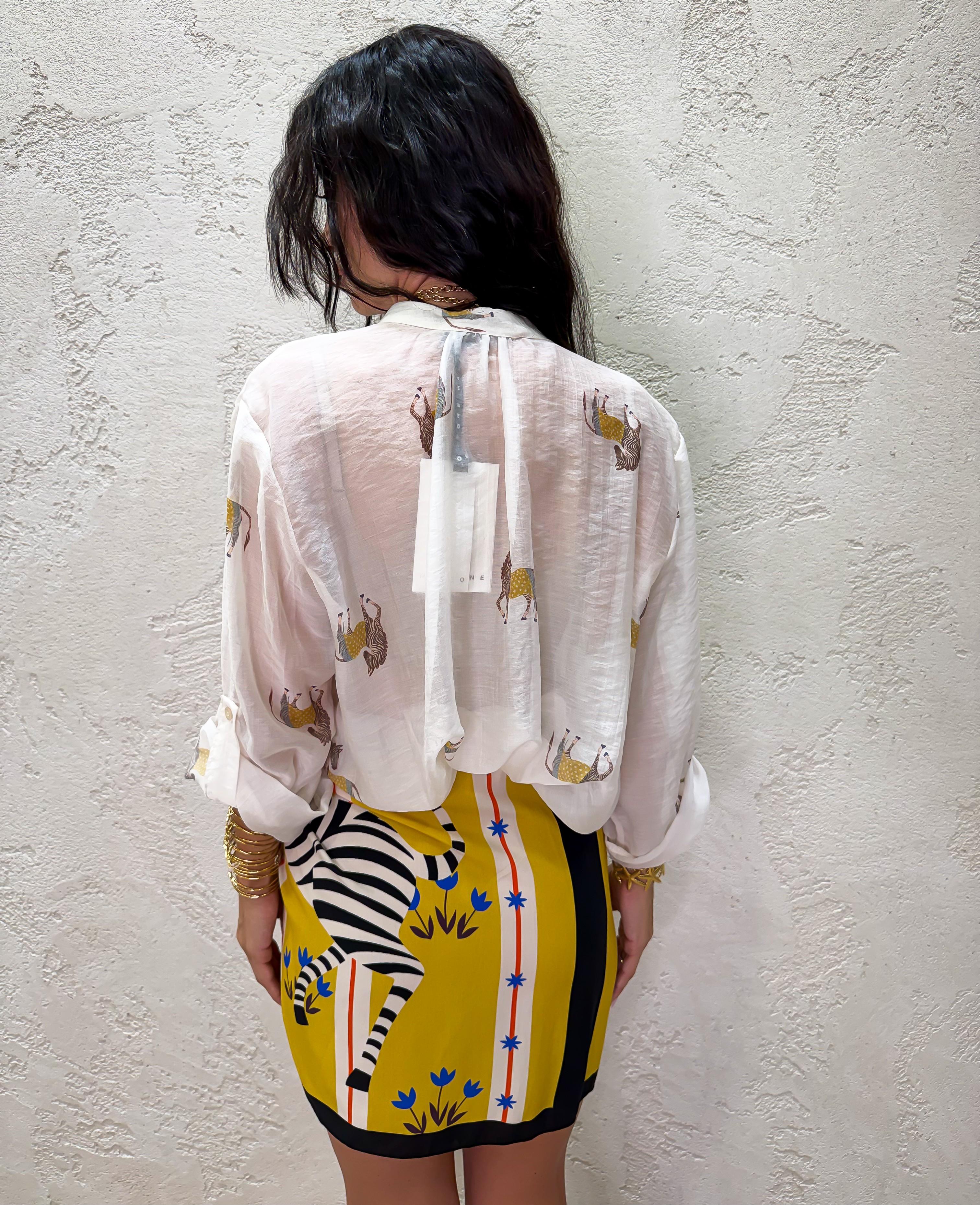 camicia "zebra" in lyocell CVS-Q464 BURRO HAVEONE