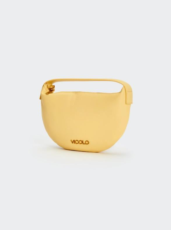borsa croissant in ecopelle XAB0037 GIALLO VICOLO