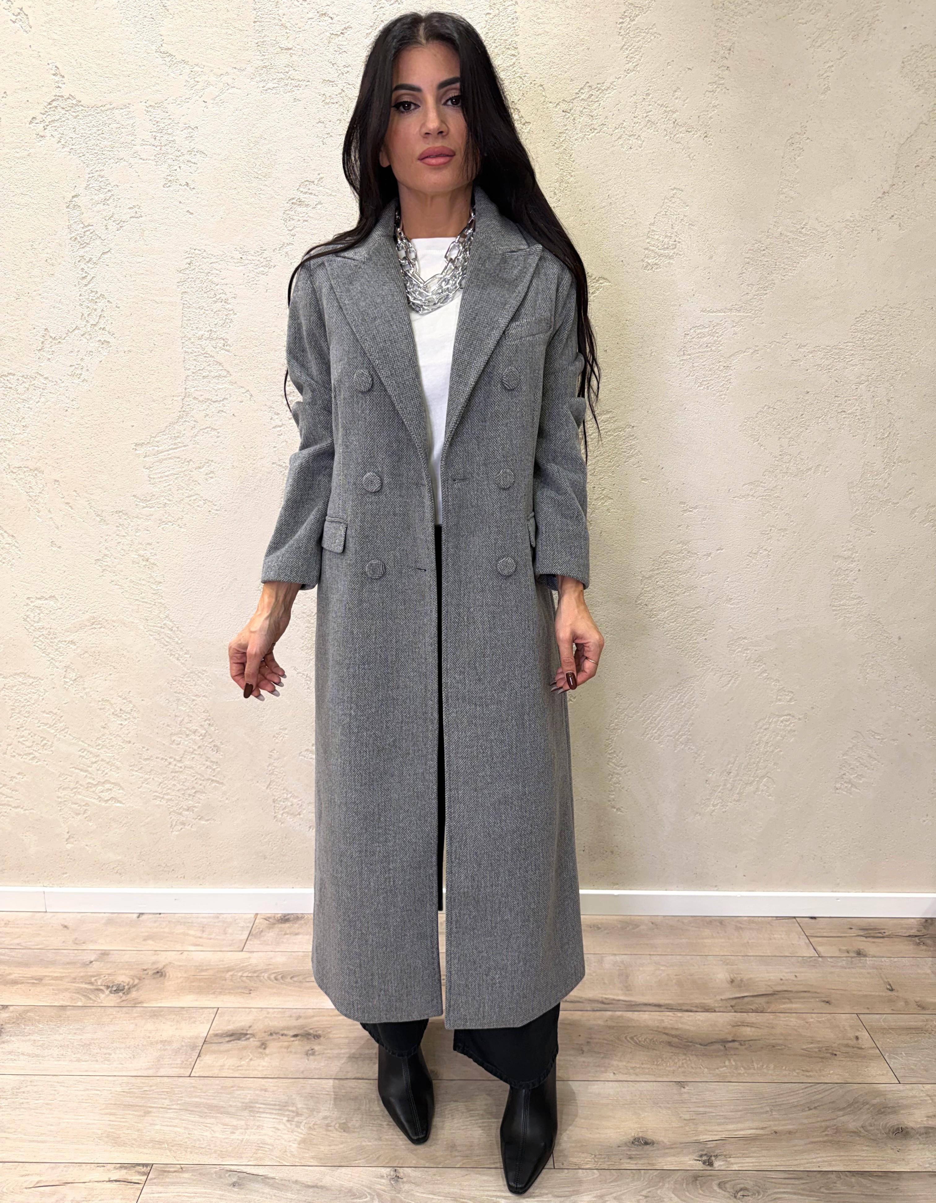 cappotto lungo doppio petto CAPPOTTODP GRIGIO ELEVI