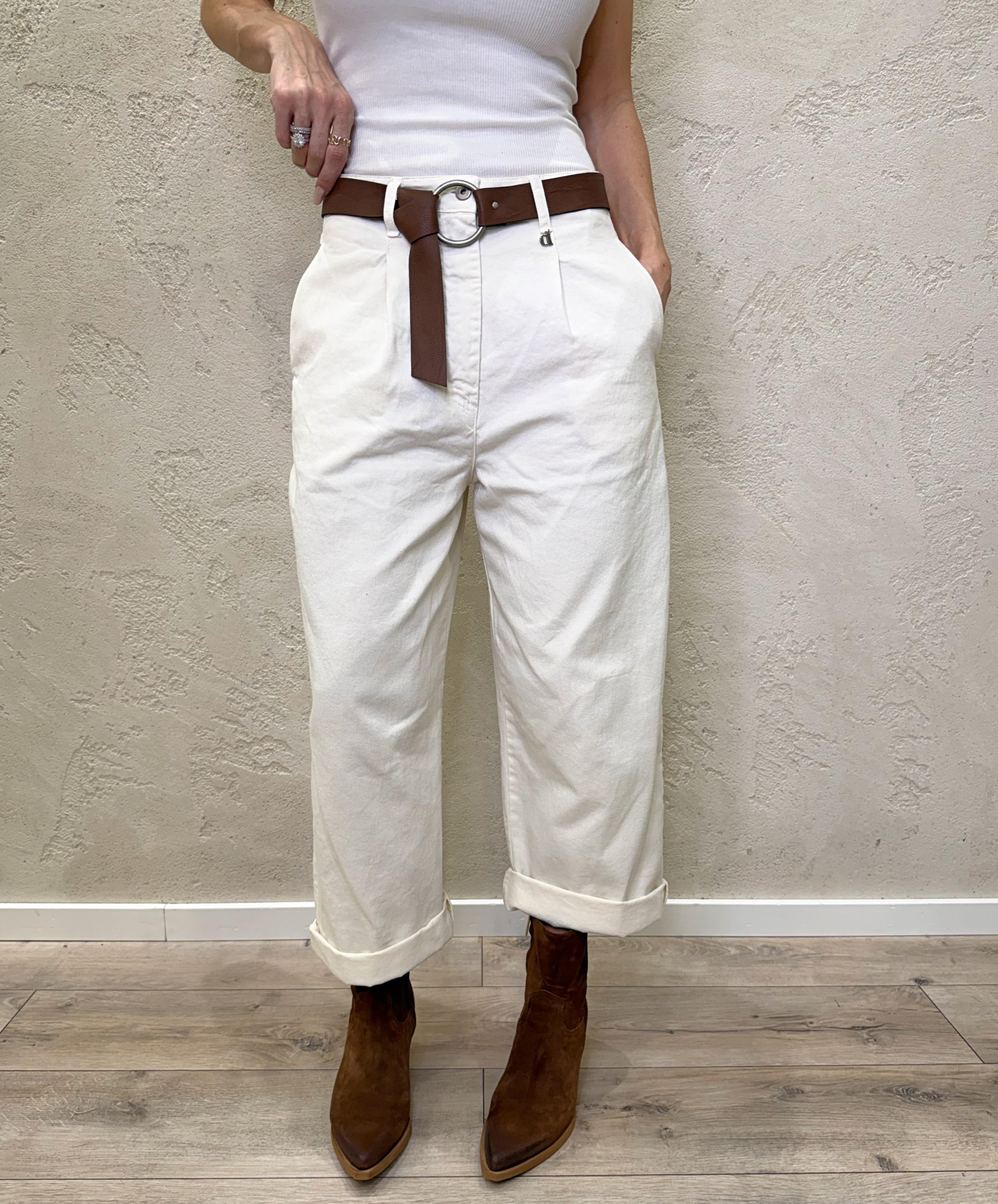 pantalone balloon con cintura in dotazione P773A151 BURRO DIXIE