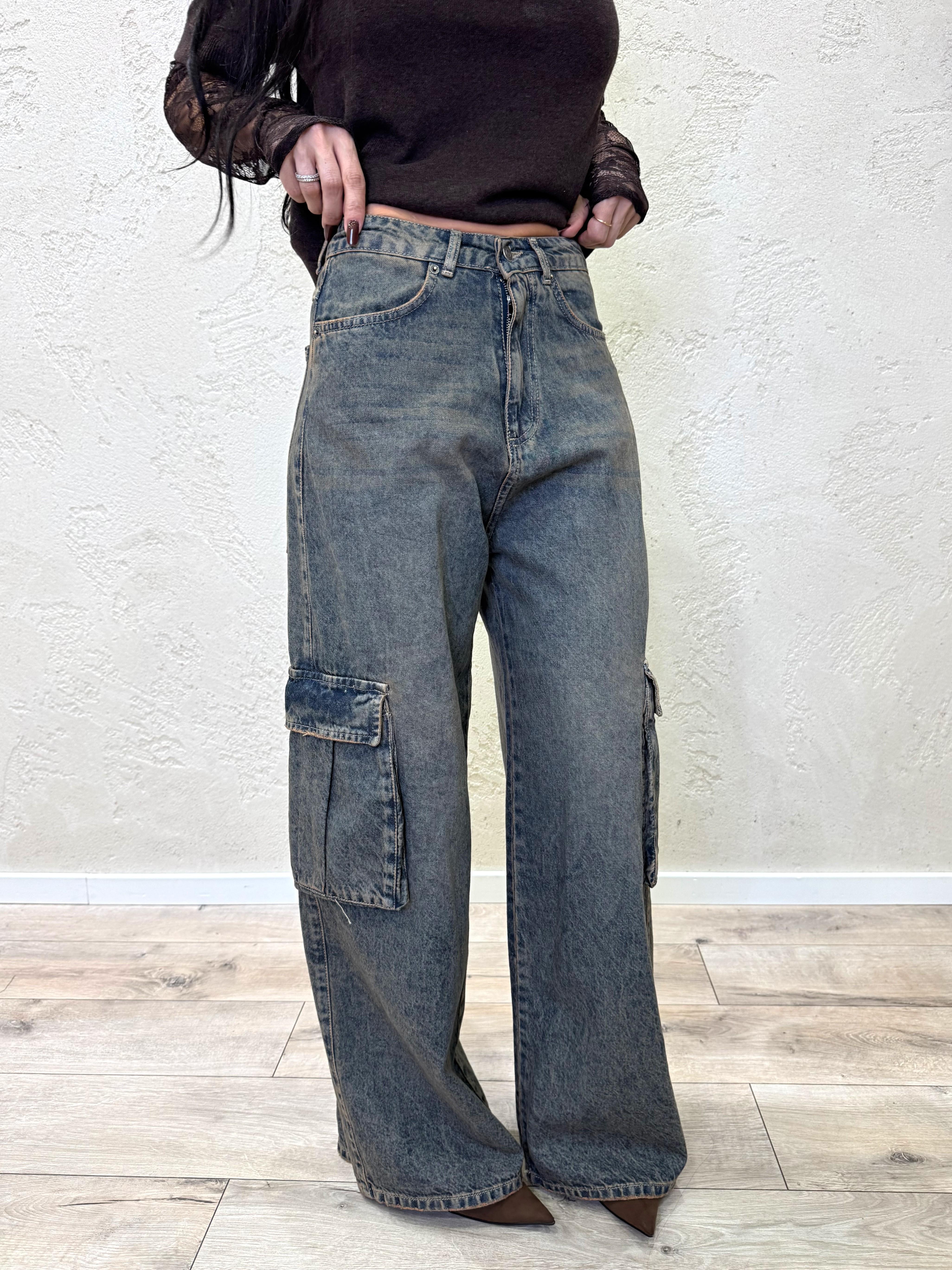 jeans modello giusi cargo GIUSI-CARGO THE TENSIONE IN