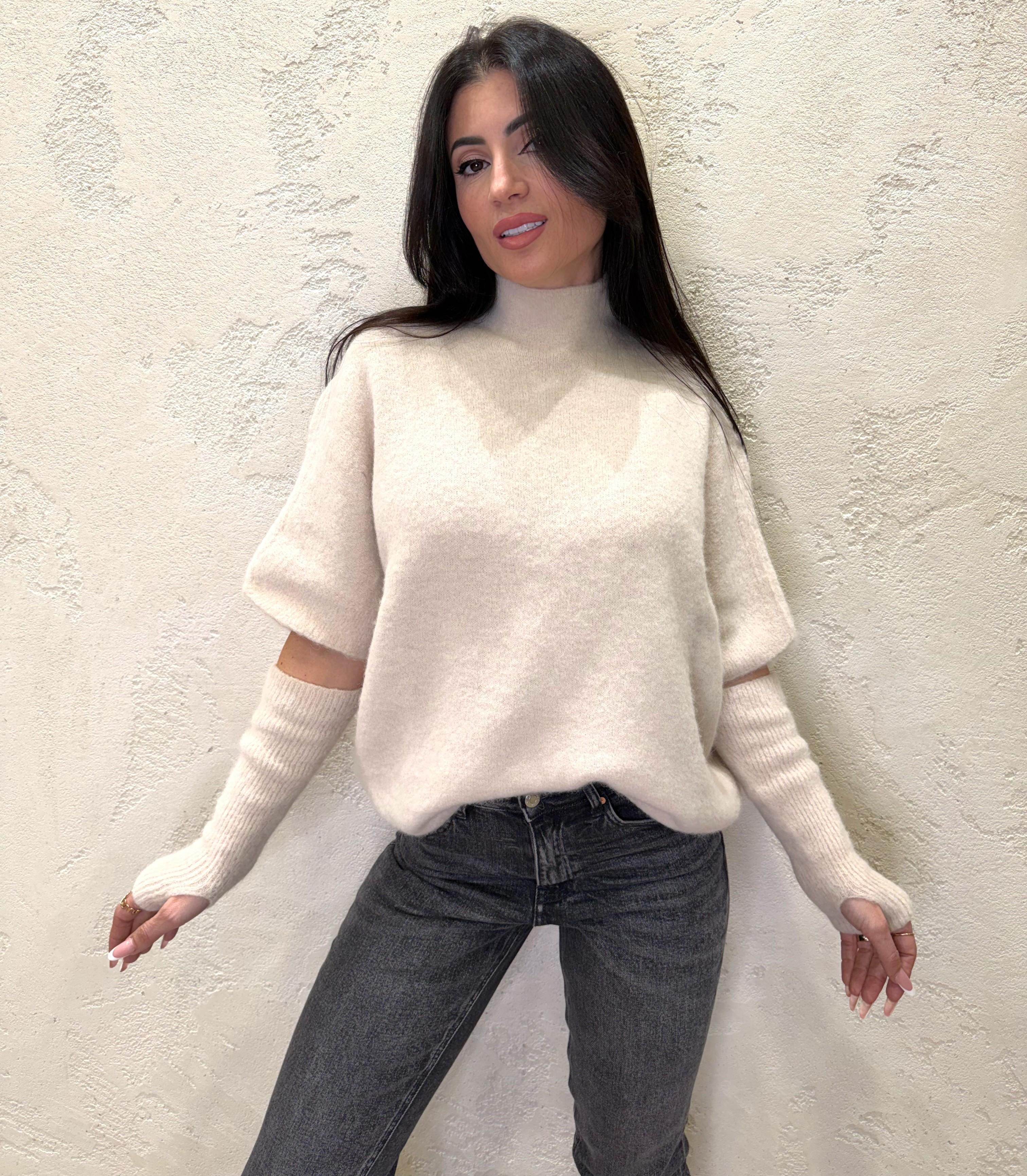 pull baby alpaca e lana con manicotti IT26028M BURRO MOTEL