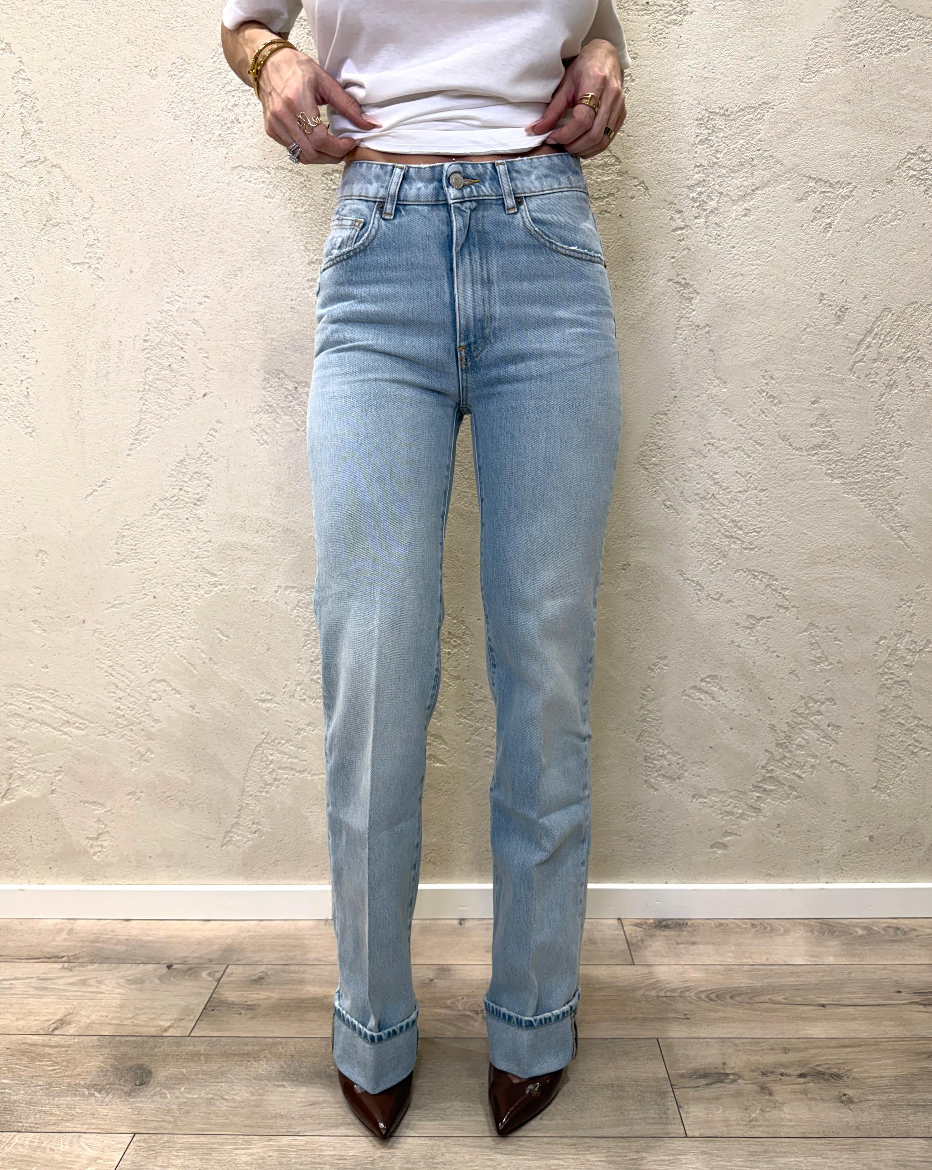 jeans modello jodie gamba dritta DAB5055 DENIM CHIARO VICOLO