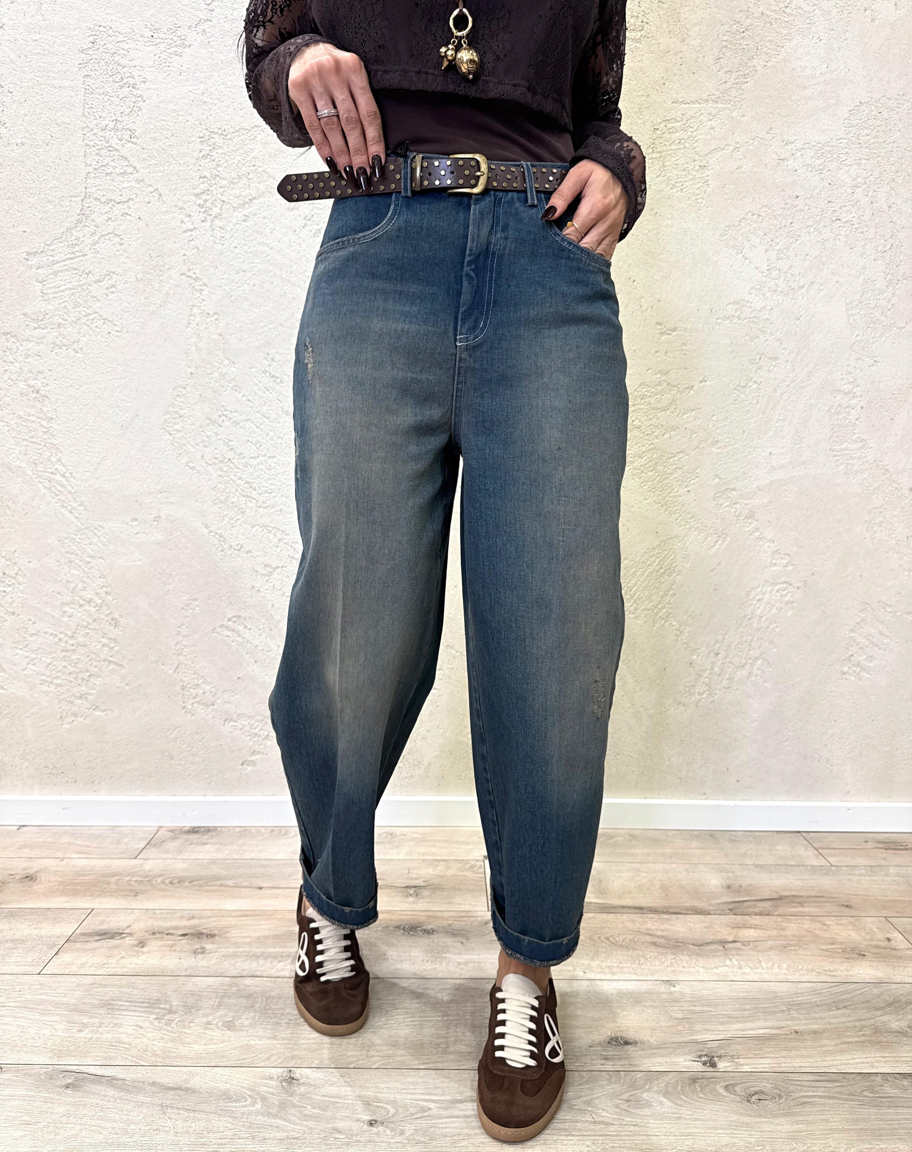 jeans modello carrot con cintura in dotazione DF5253 SLAVATO VICOLO