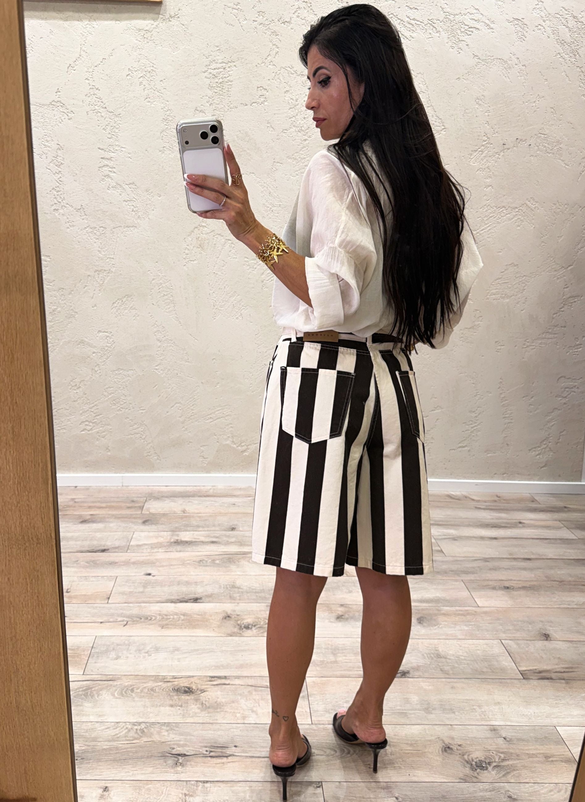 maxi bermuda a righe