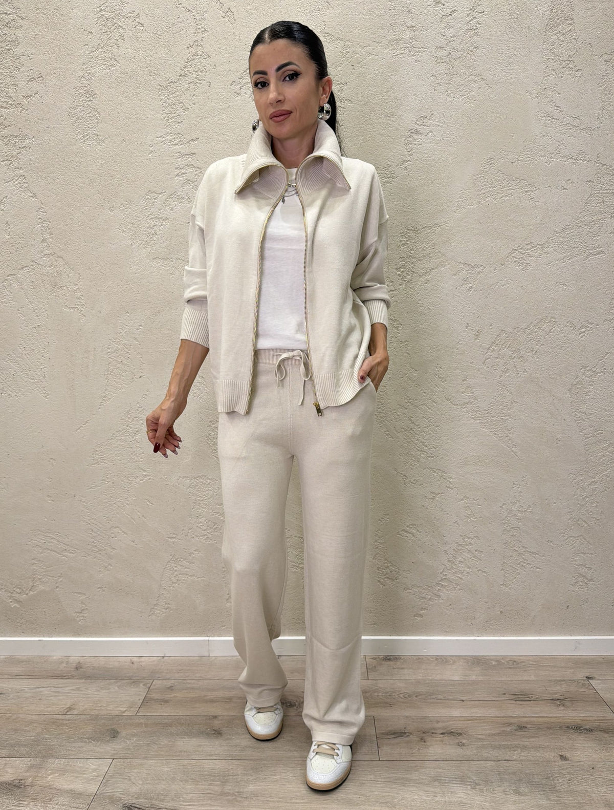 Tuta in maglia "Comfy" zip lunga