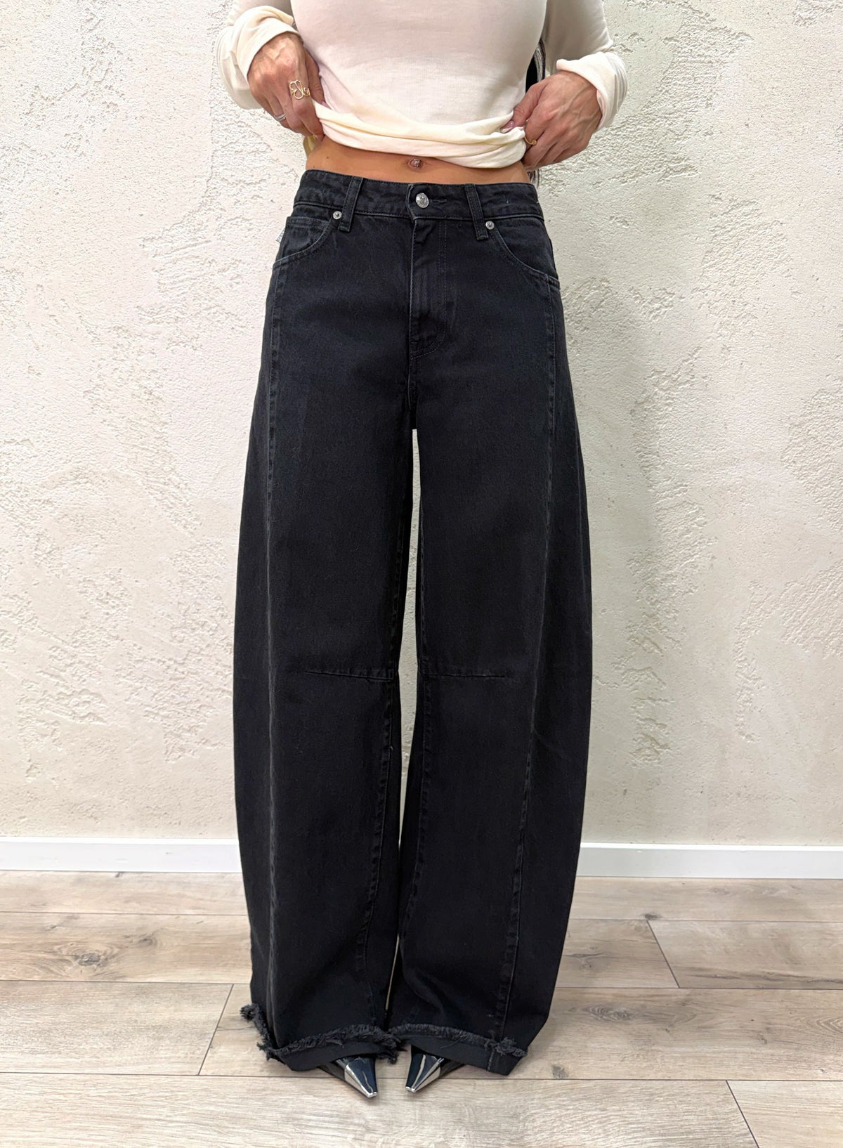 Jeans "Maite" in denim nero