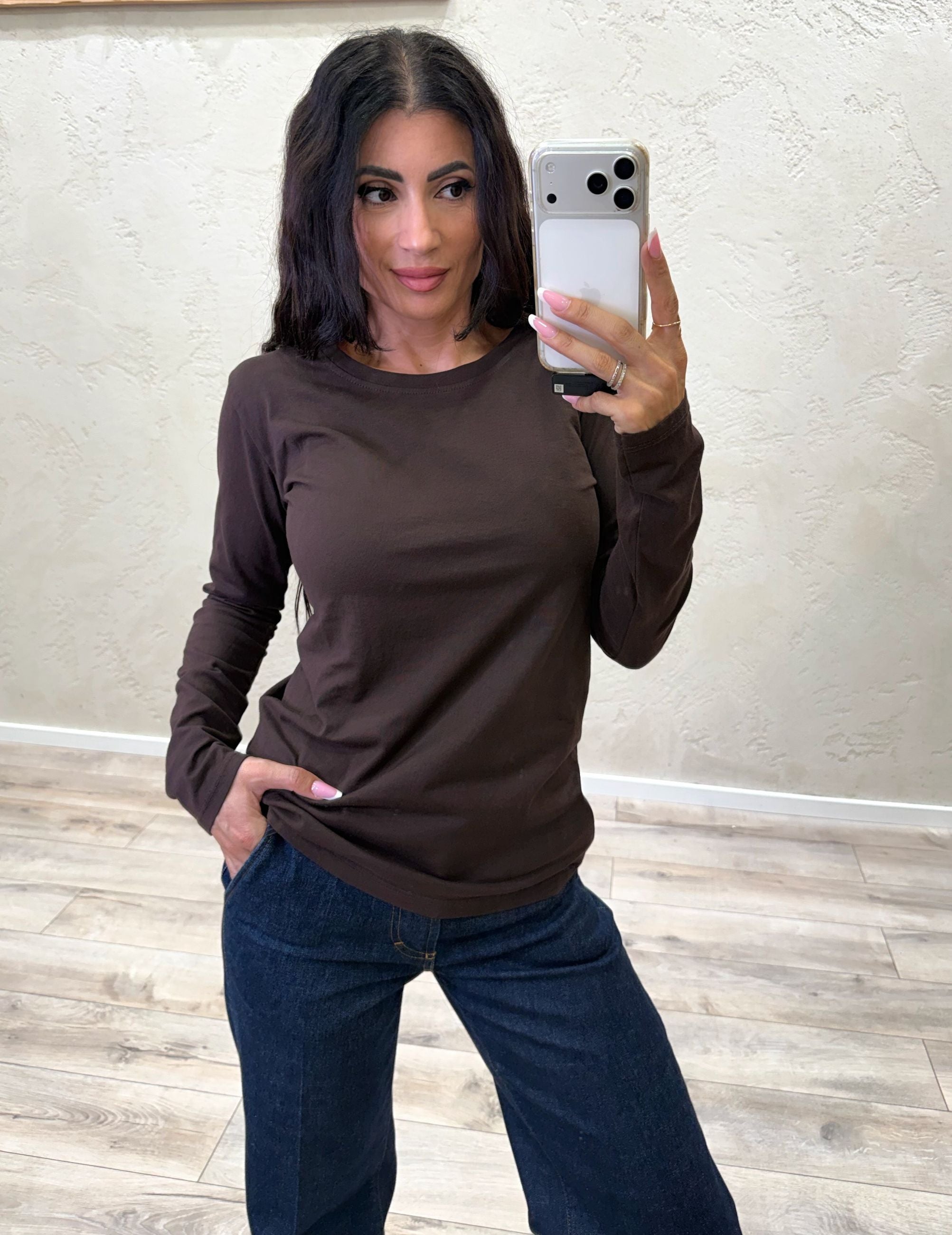 Maglia girocollo in cotone