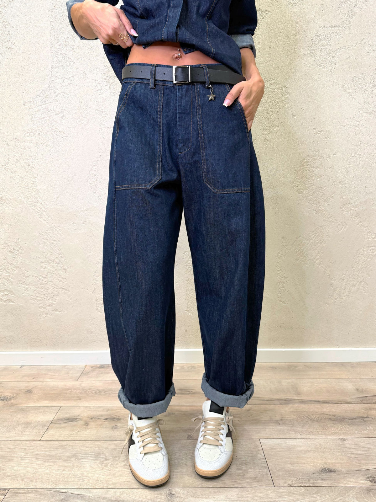 Jeans stellina modello ovetto in cotone