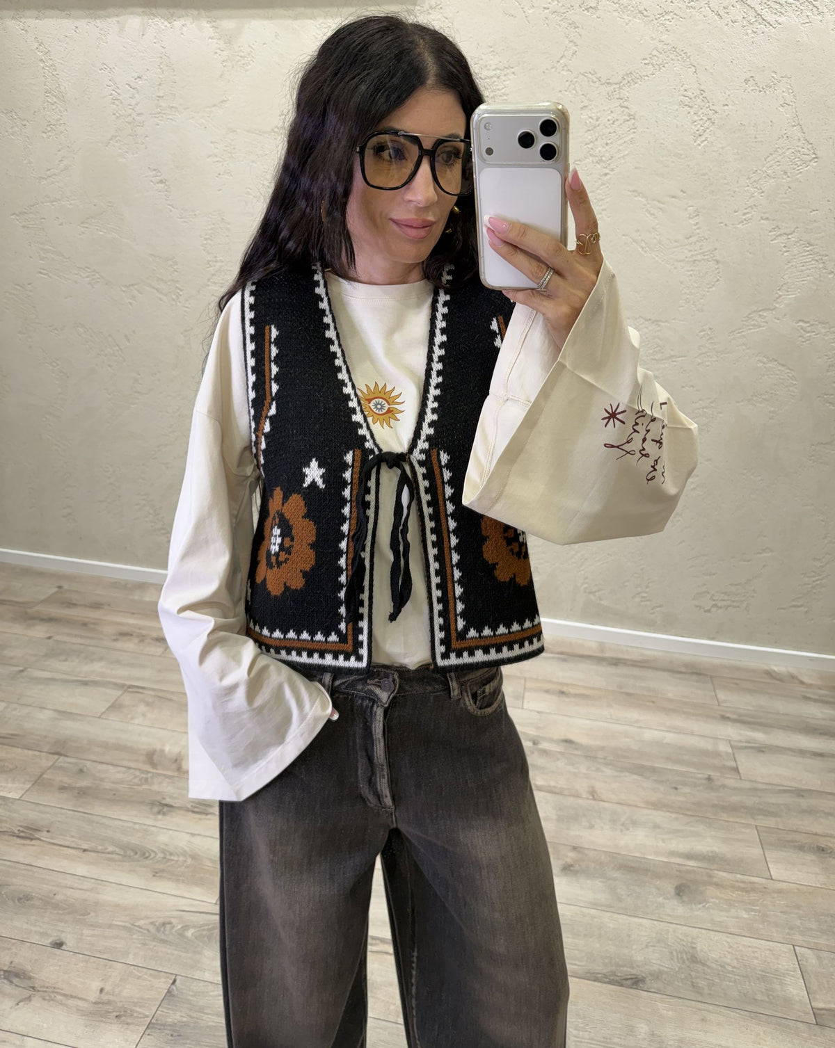 Gilet "Ecuador" in misto lana e alpaca