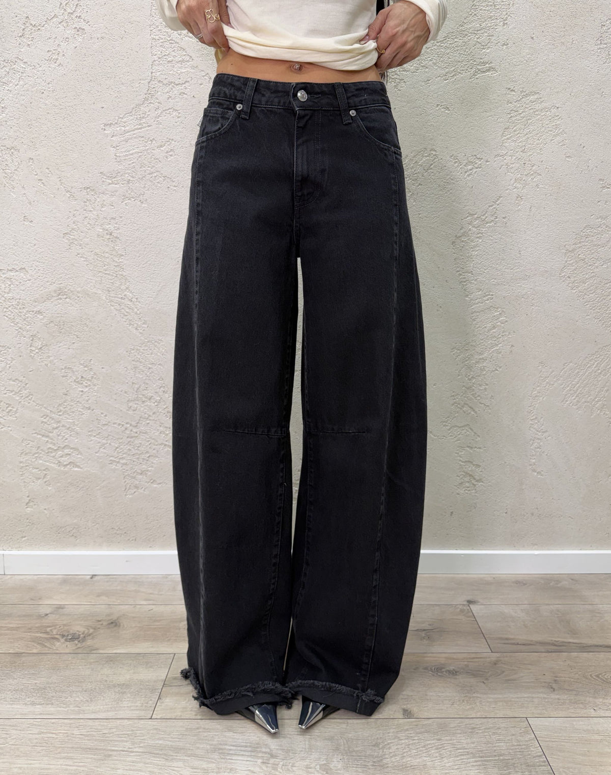 Jeans "Maite" in denim nero