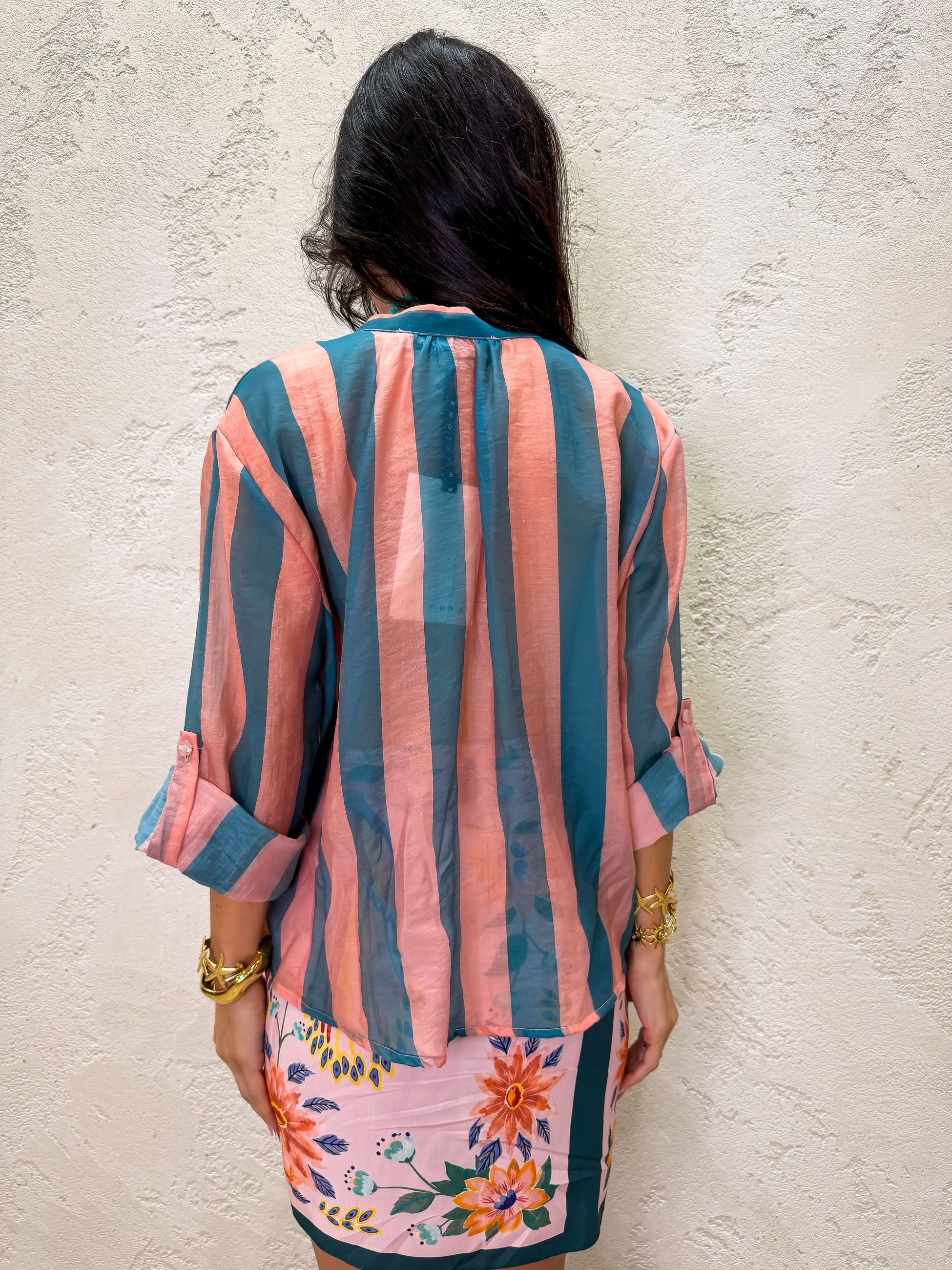 camicia a righe effetto vedo non vedo