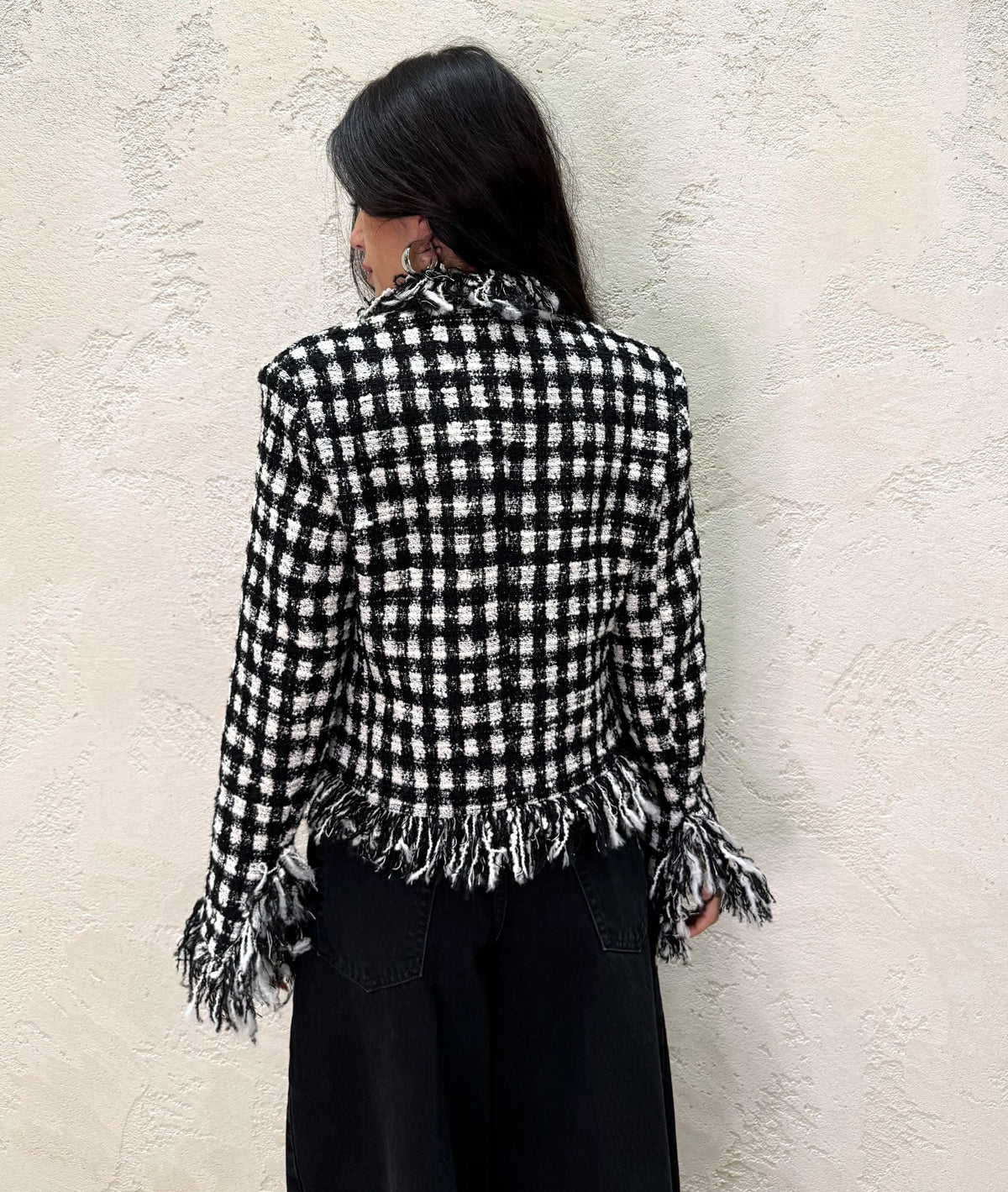Giacca "Parisienne" in tweed sfrangiato