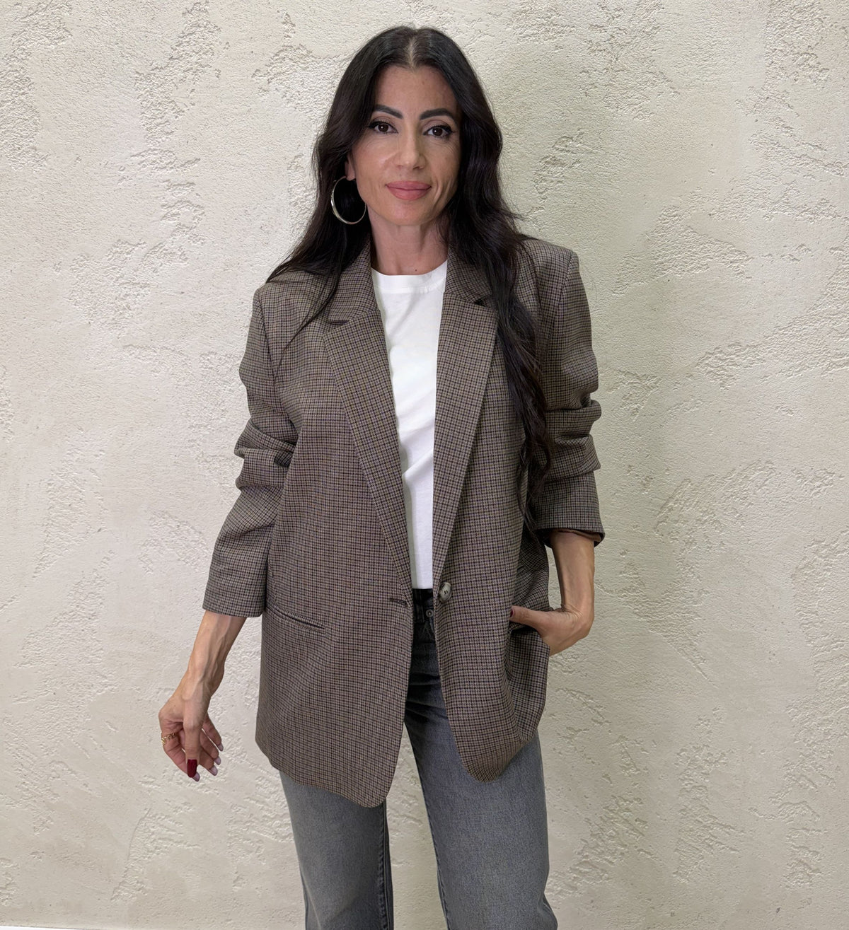 Blazer over "Margot" in pied de poule