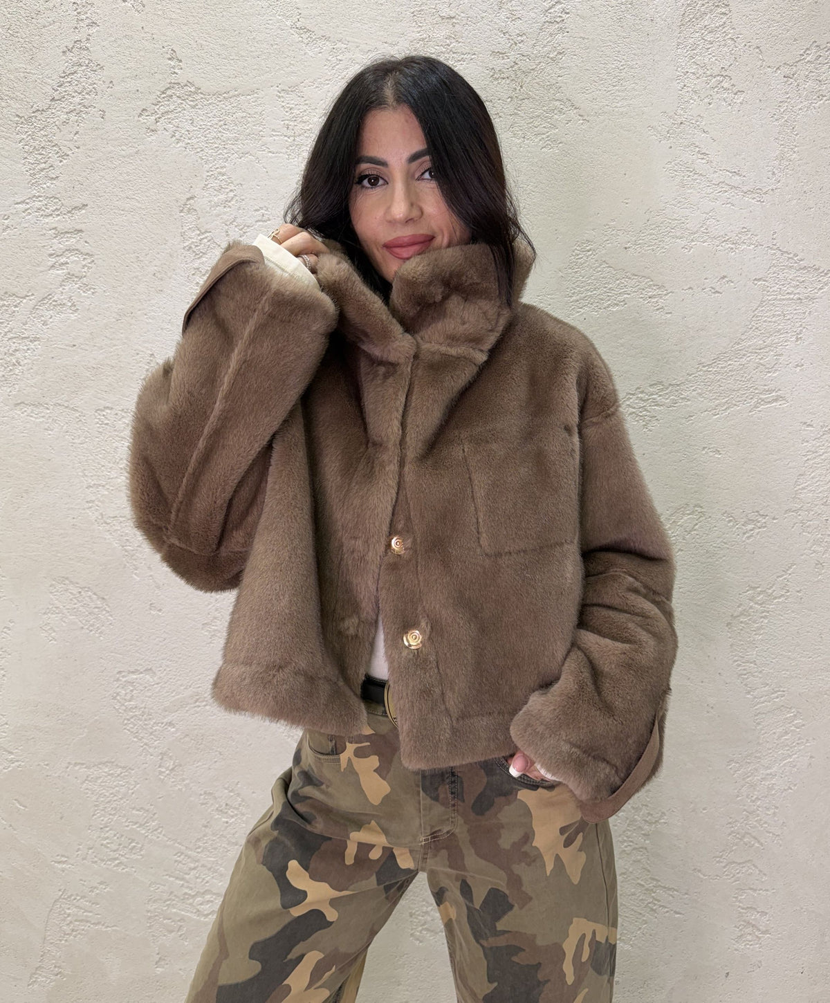 Montone "Aviator" con interno in pelliccia