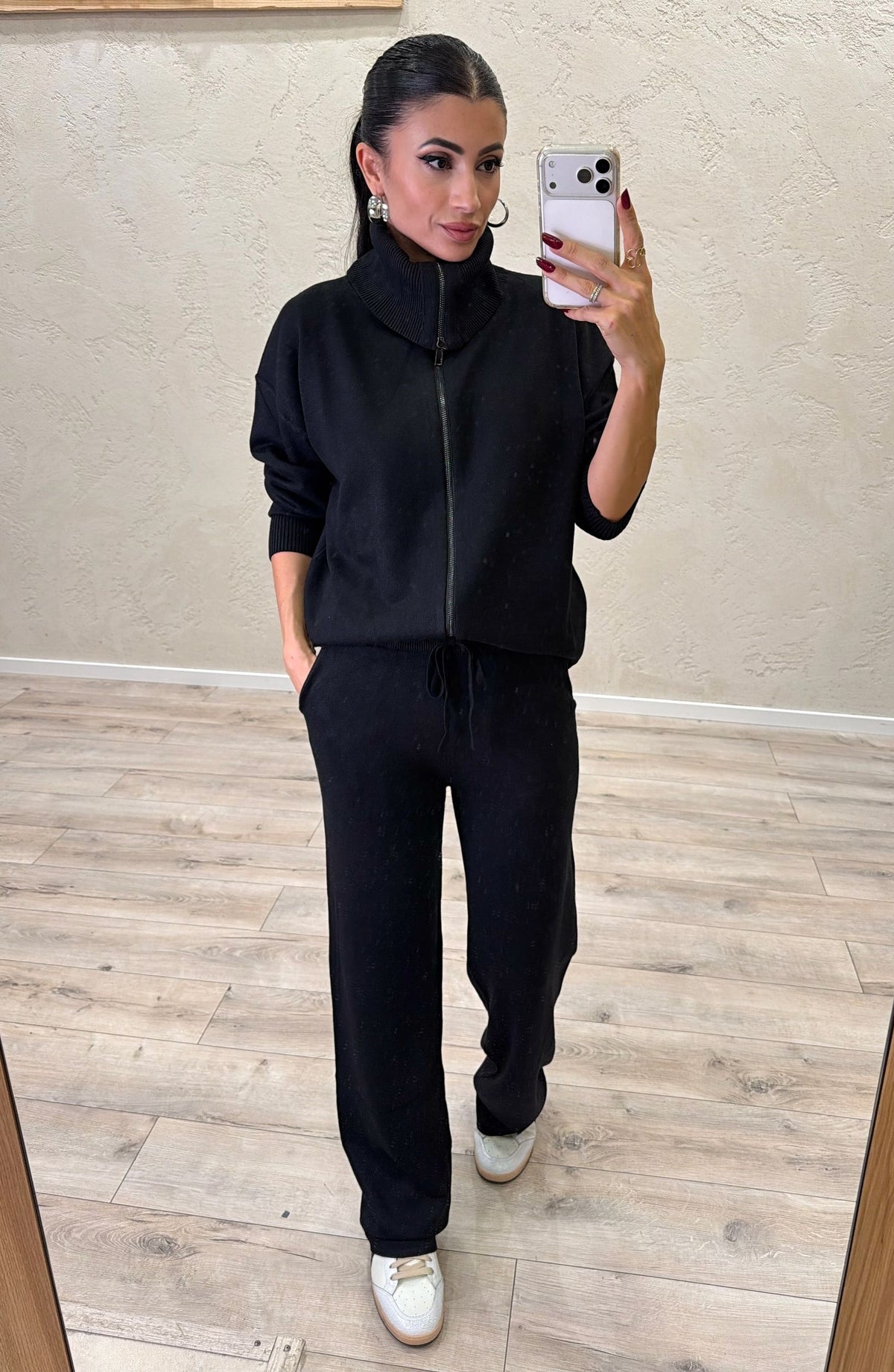 Tuta in maglia "Comfy" zip lunga