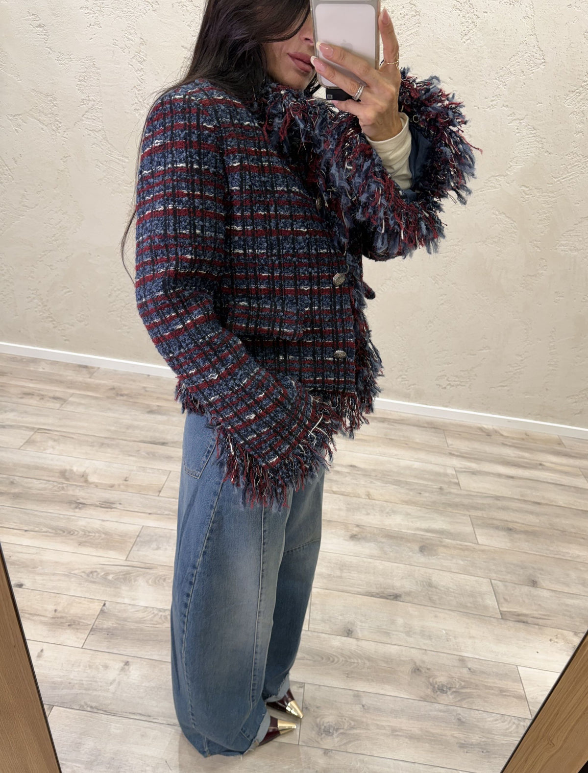 Giacca "Parisienne" in tweed sfrangiato