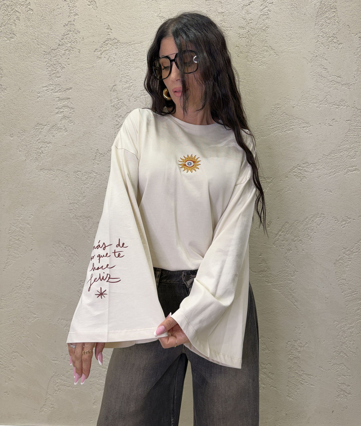 Maglia "Sun" in cotone a manica lunga