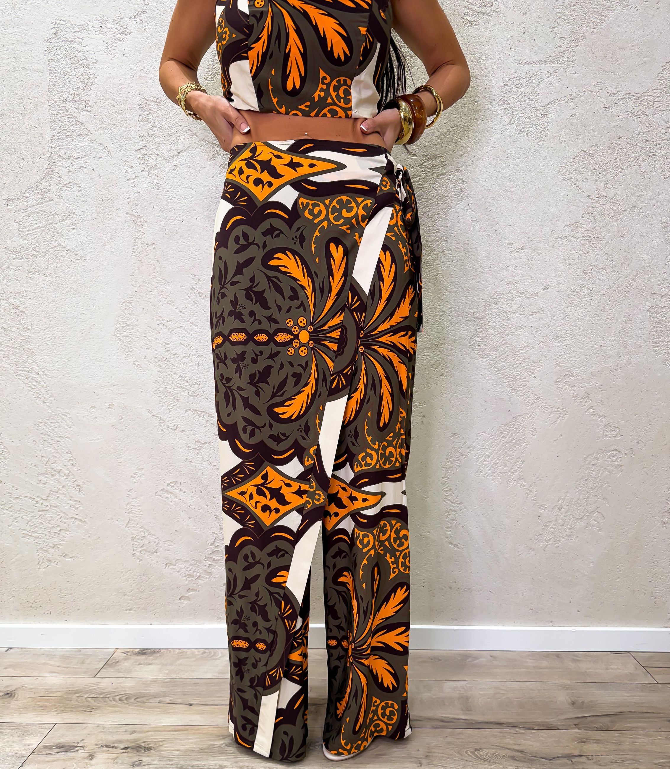 pantalone pareo fantasia moroccan bloom