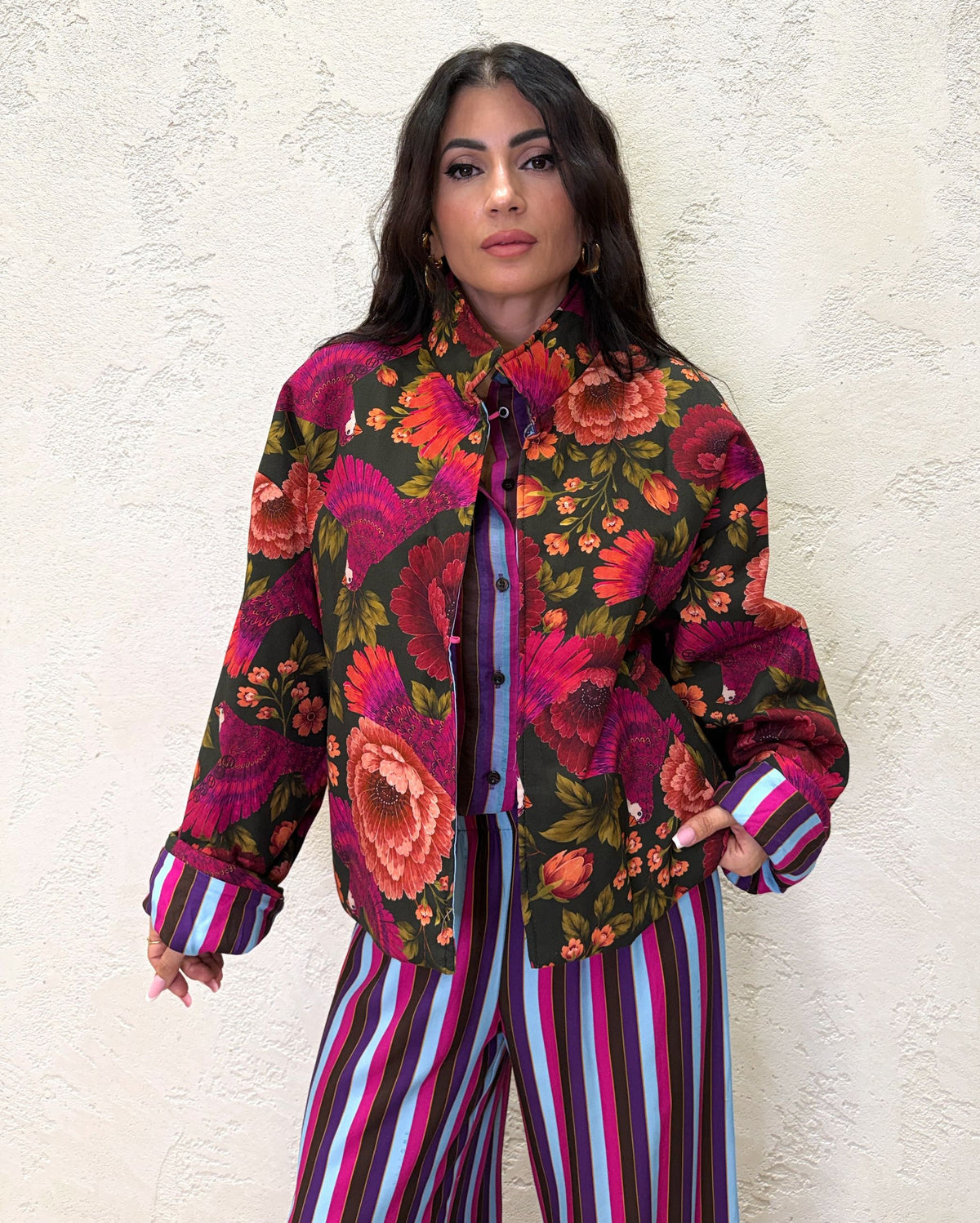 Bomber kimono "Nomad" colibrì