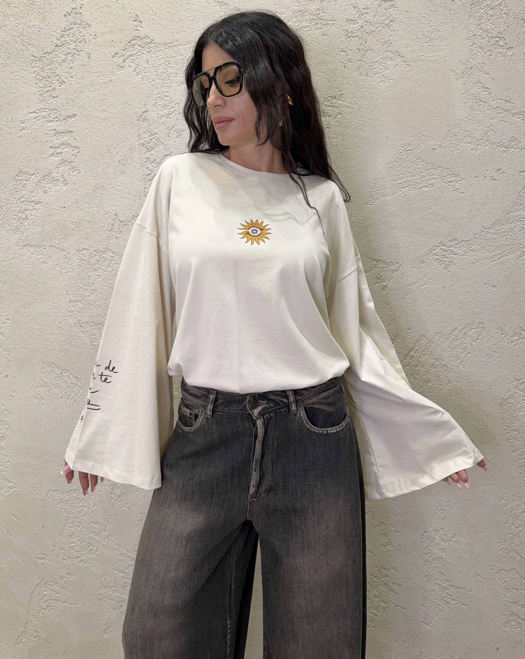 Maglia "Sun" in cotone a manica lunga