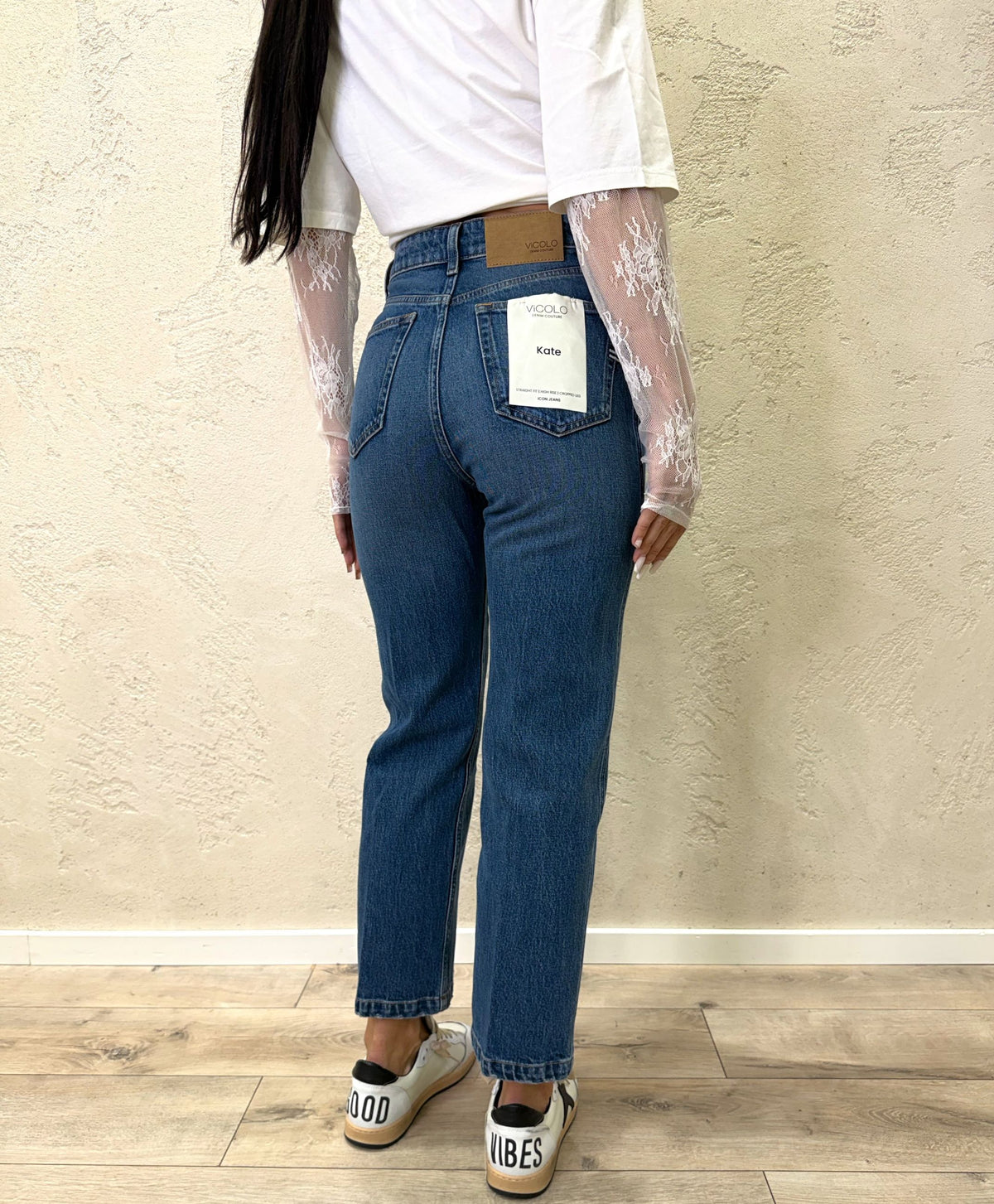Jeans "Kate" a gamba dritta in cotone