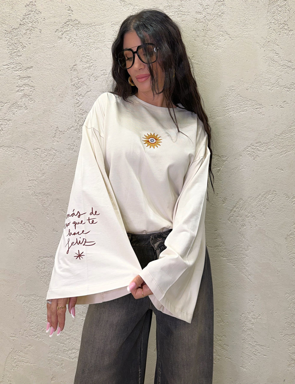 Maglia "Sun" in cotone a manica lunga