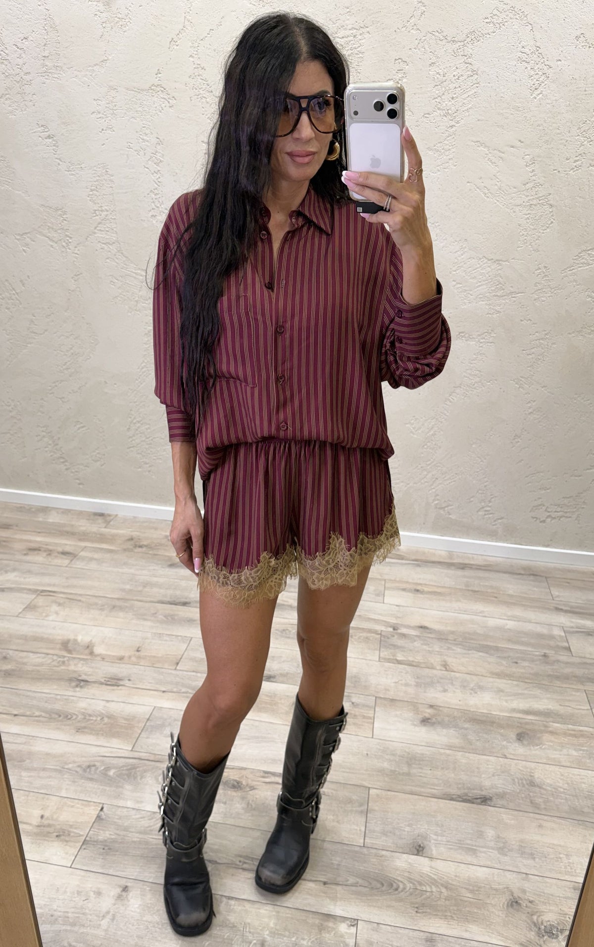 Camicia basica a righe in 100% viscosa