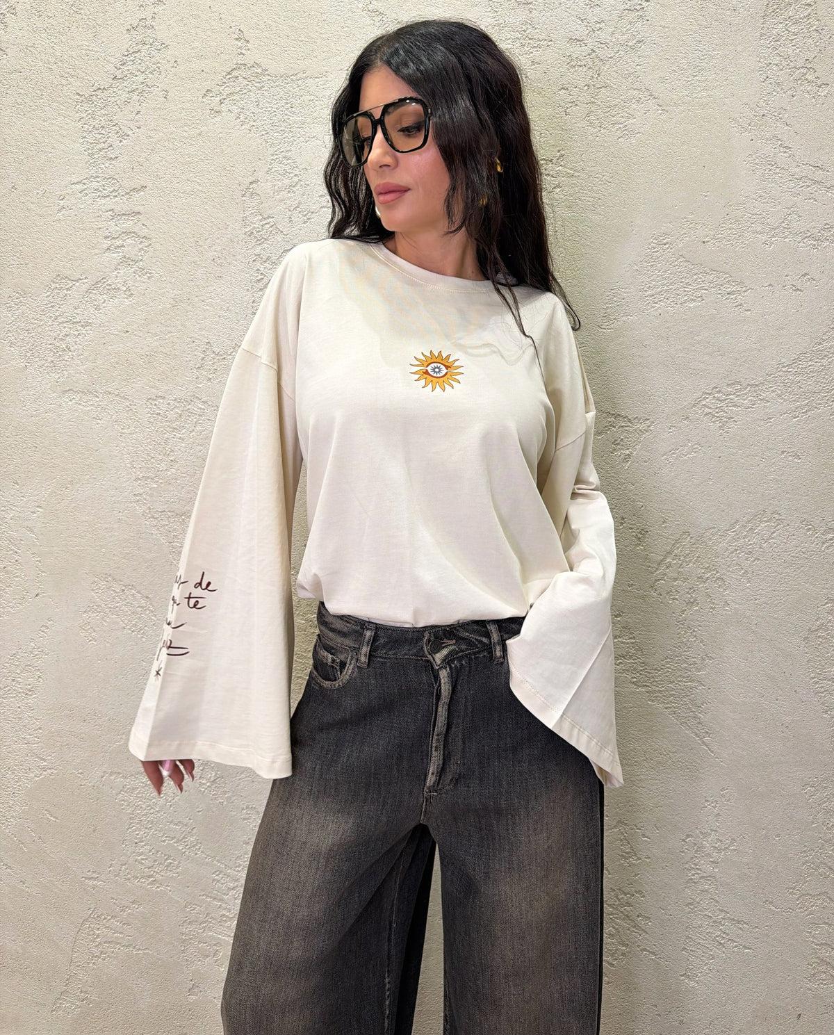Maglia "Sun" in cotone a manica lunga