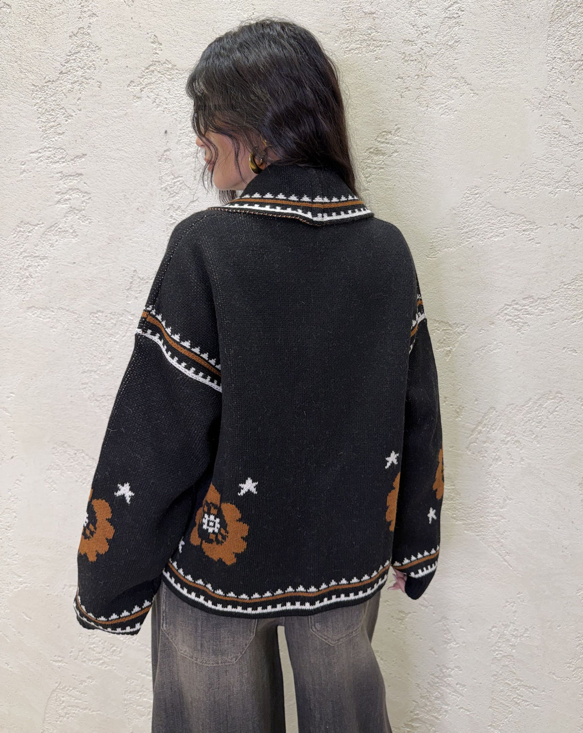 Cardigan "Ecuador" in misto lana e alpaca