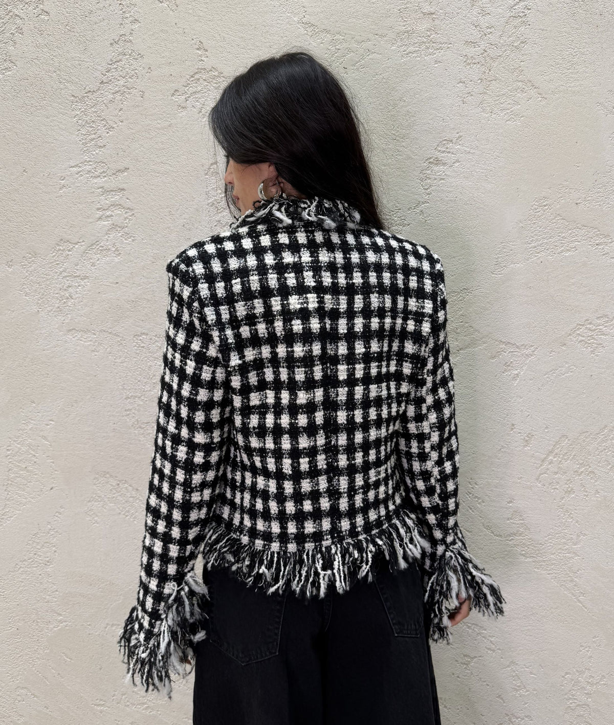 Giacca "Parisienne" in tweed sfrangiato