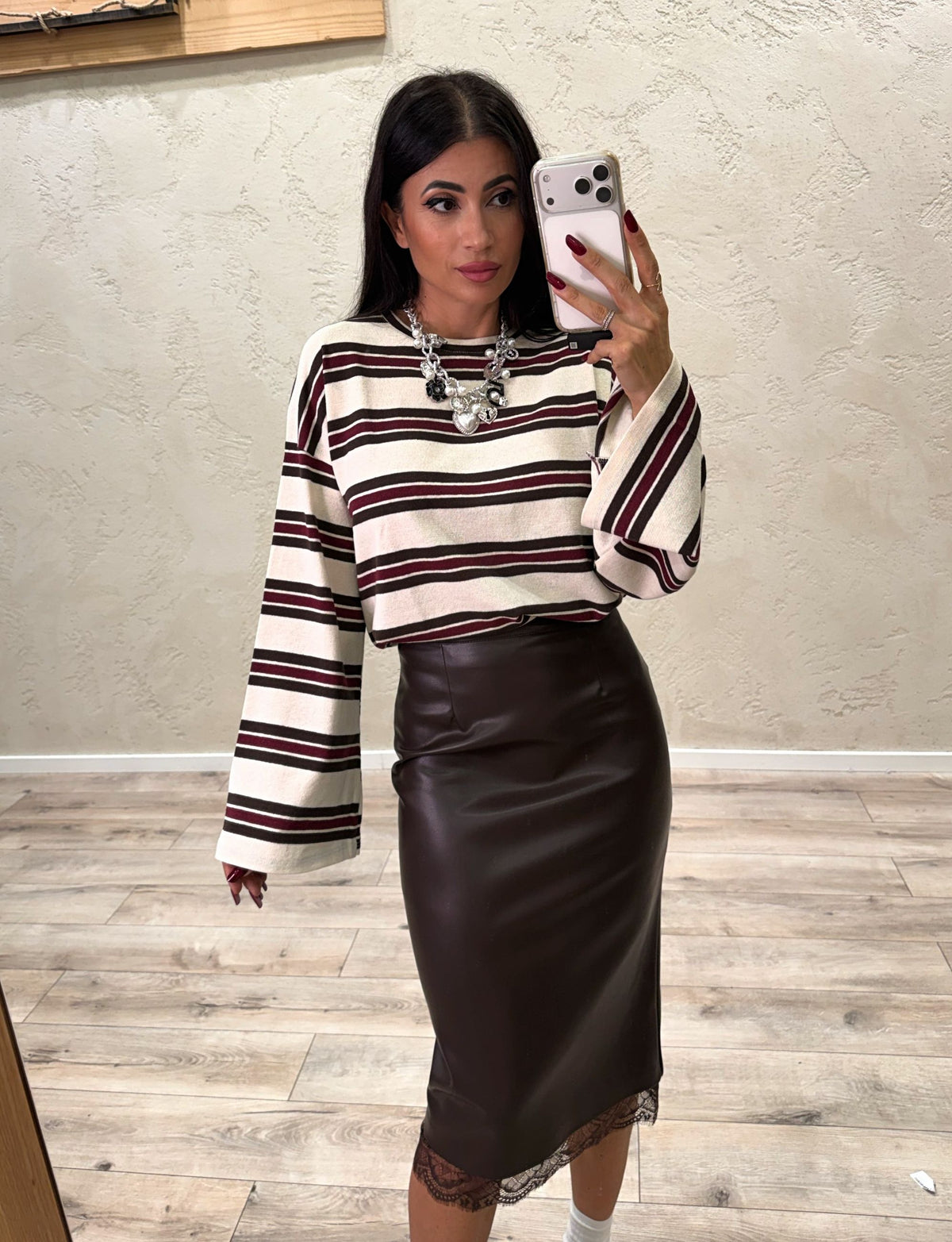 Maglia oversize a righe