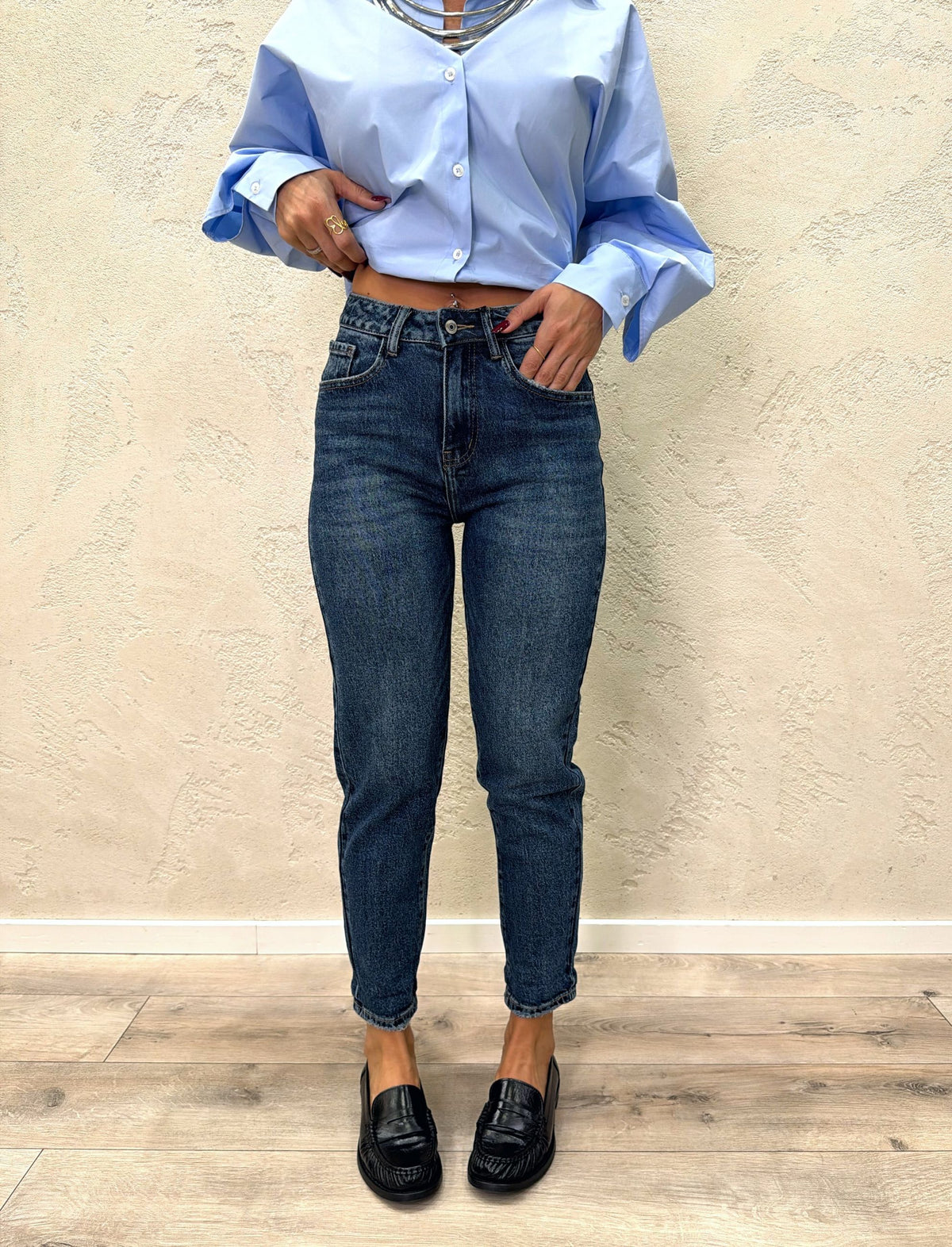 Jeans elasticizzato "Iconic" momfit