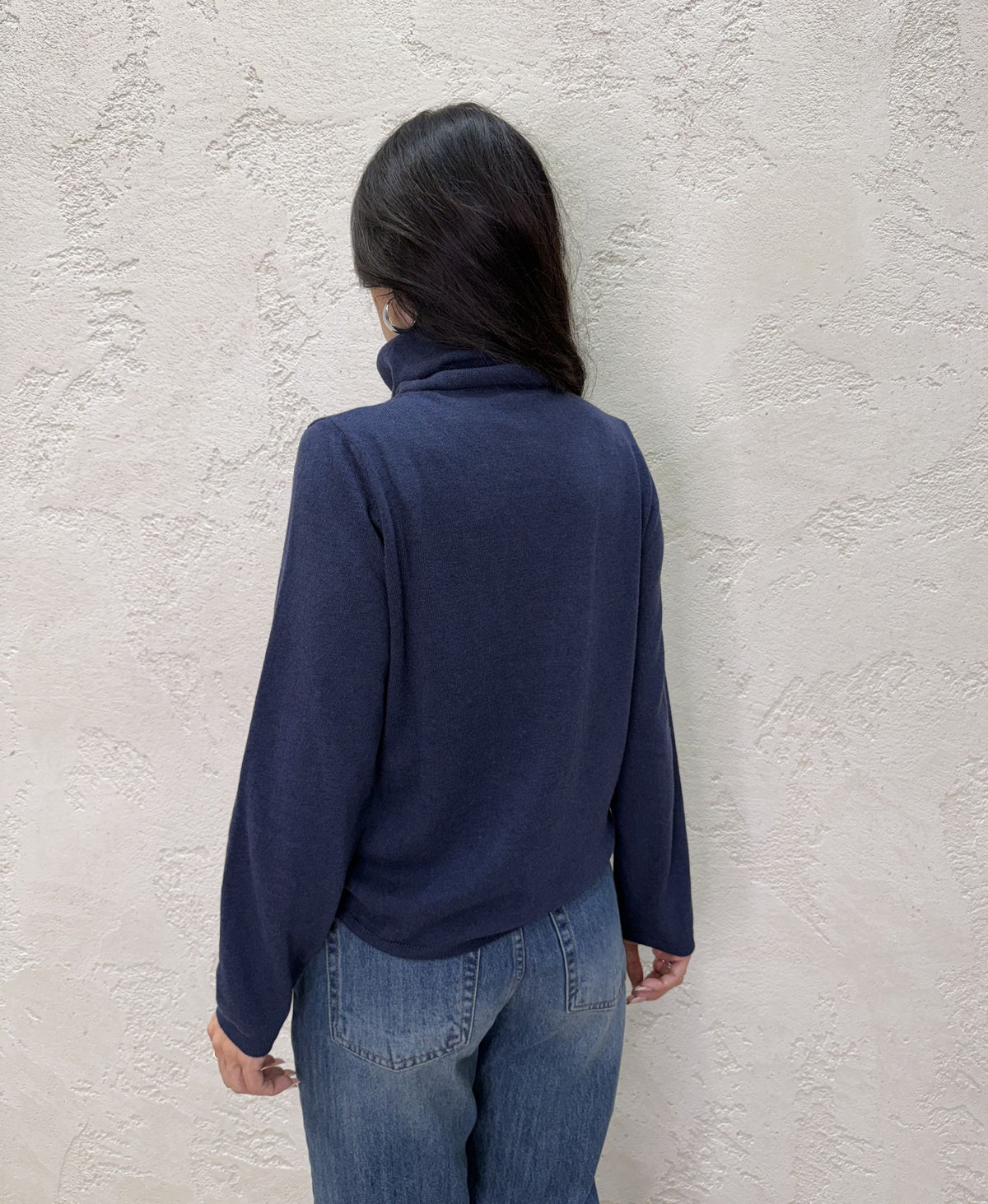 Pullover polo in misto lana e cashmere