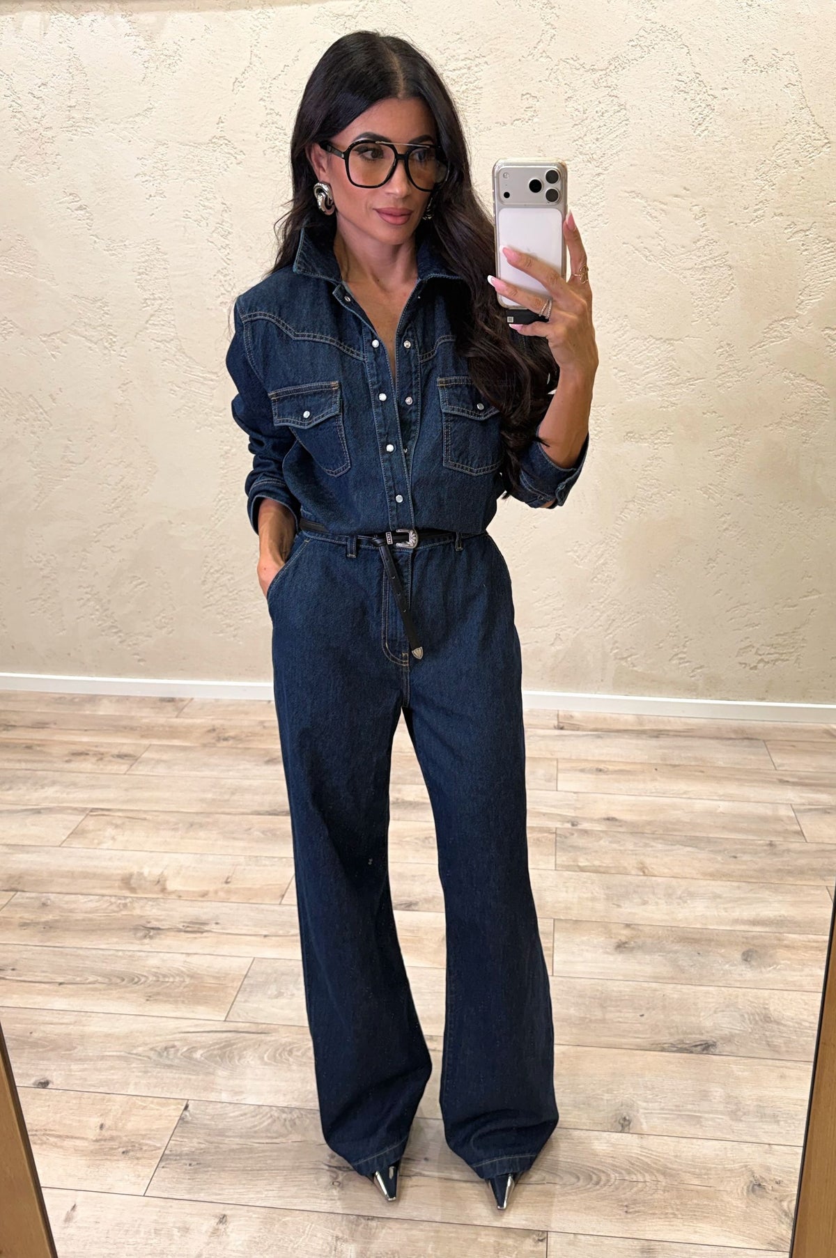 Tuta "Sole" in denim rinse