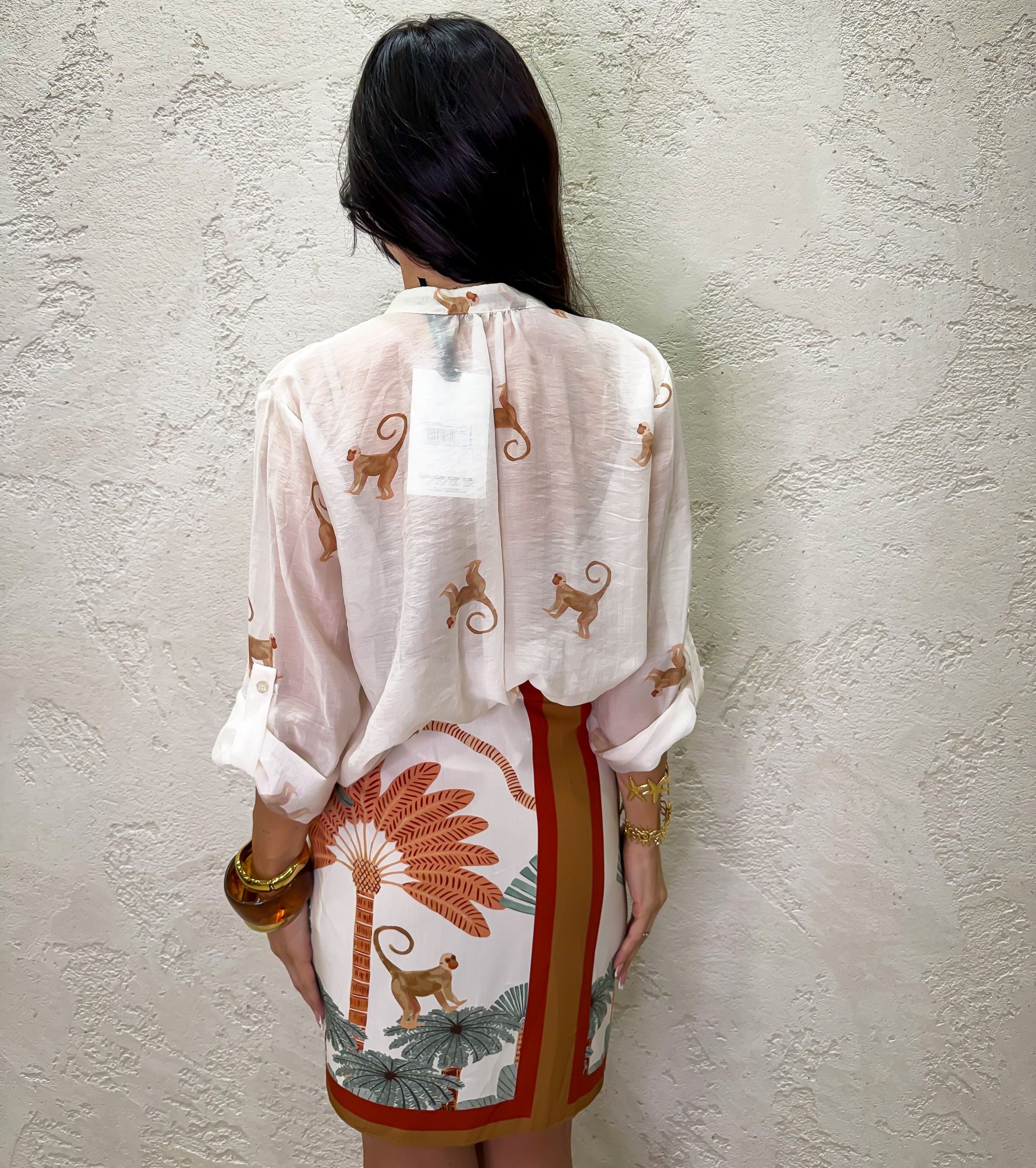 camicia "scimmia" in lyocell
