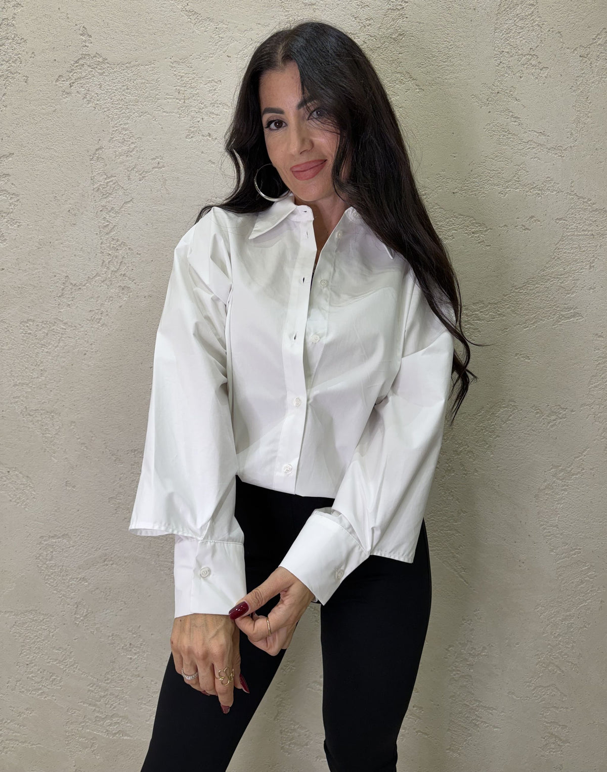 Camicia con manica effetto kimono