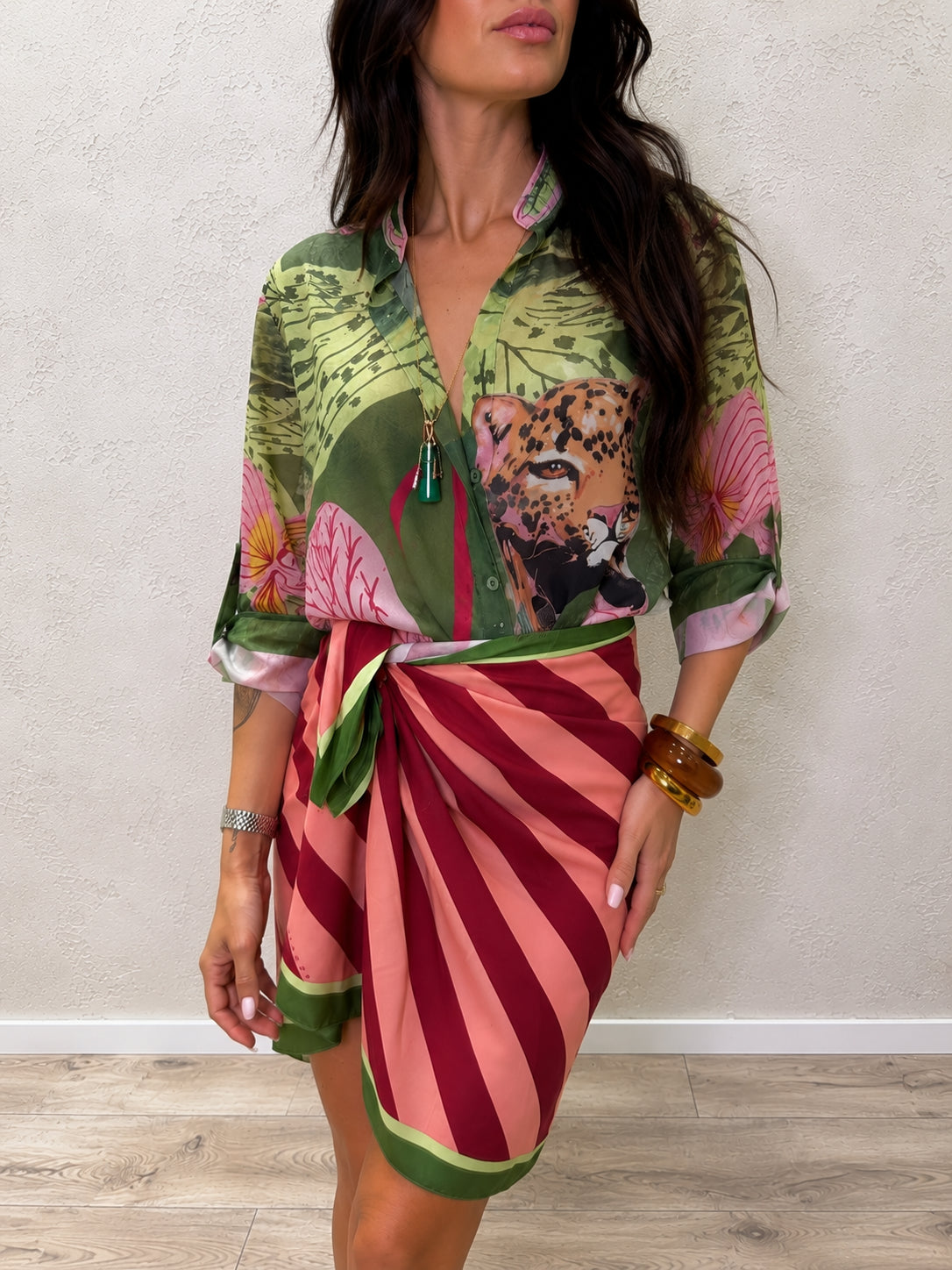camicia effetto vedo non vedo limited edition safari chic