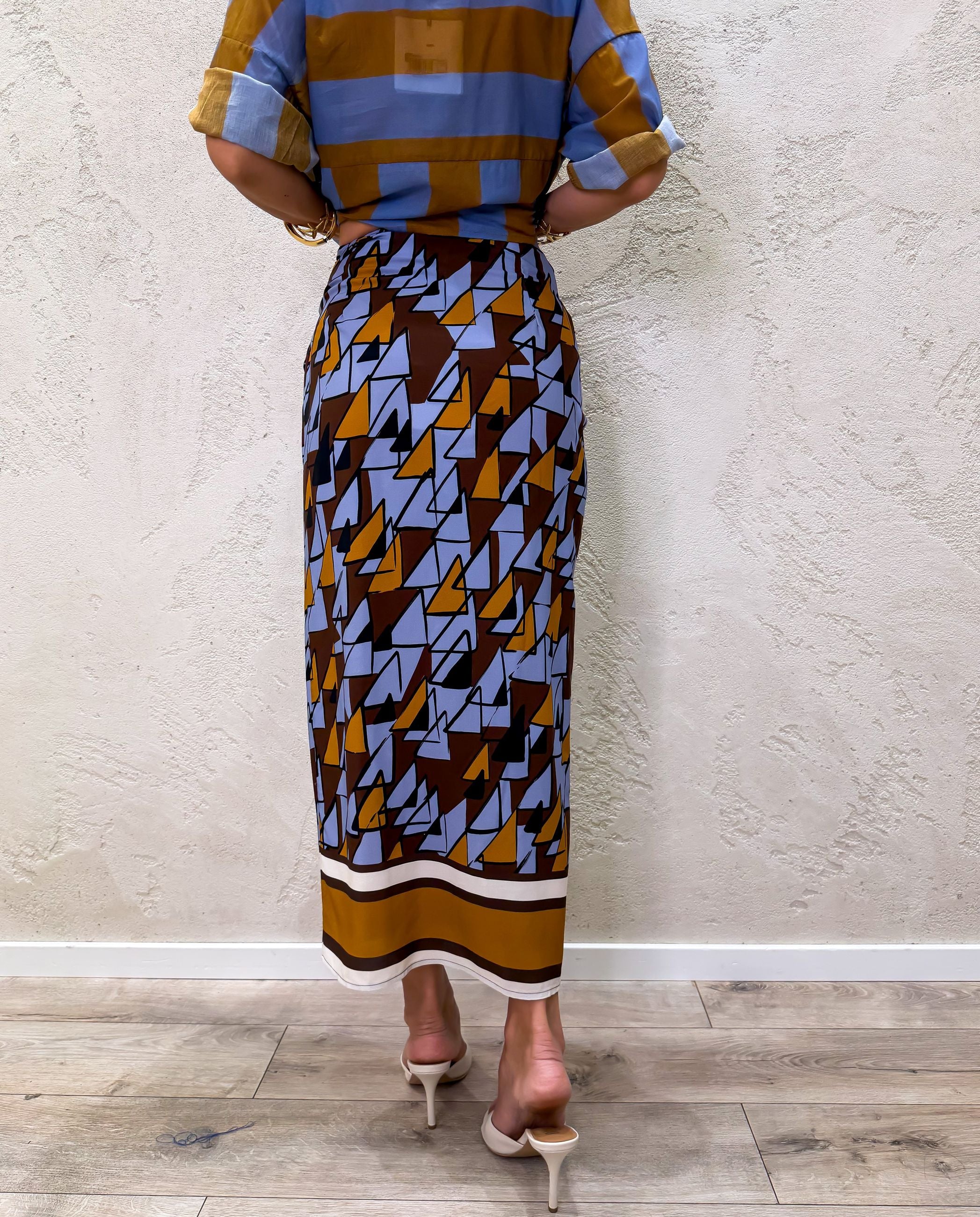 Gonna midi pareo a foulard Horizon