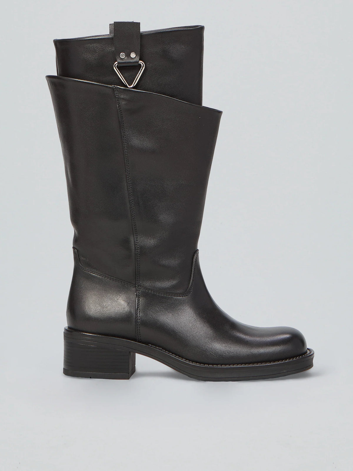 Biker in ecopelle con doppio gambale