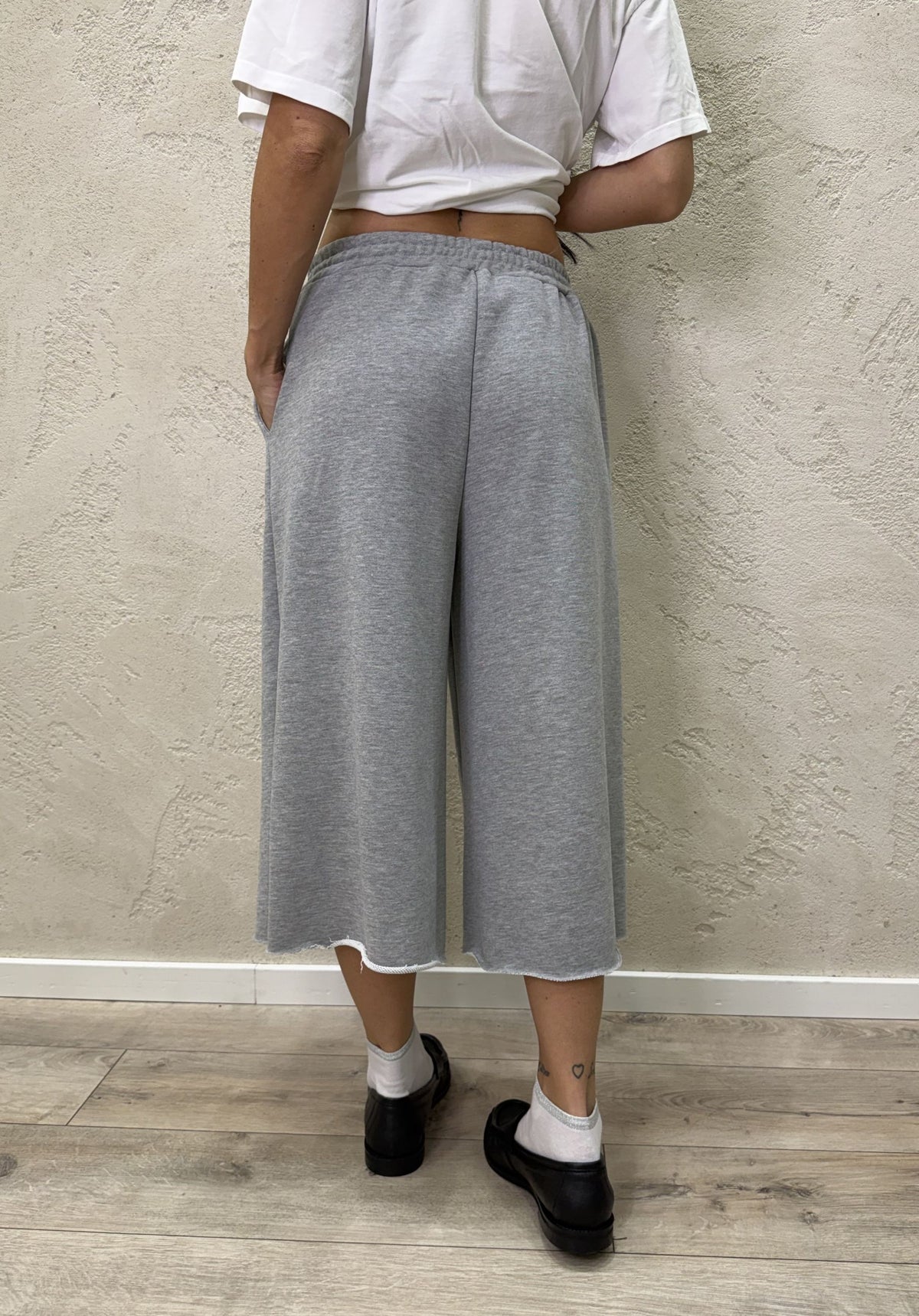 Maxi bermuda in tuta garzata