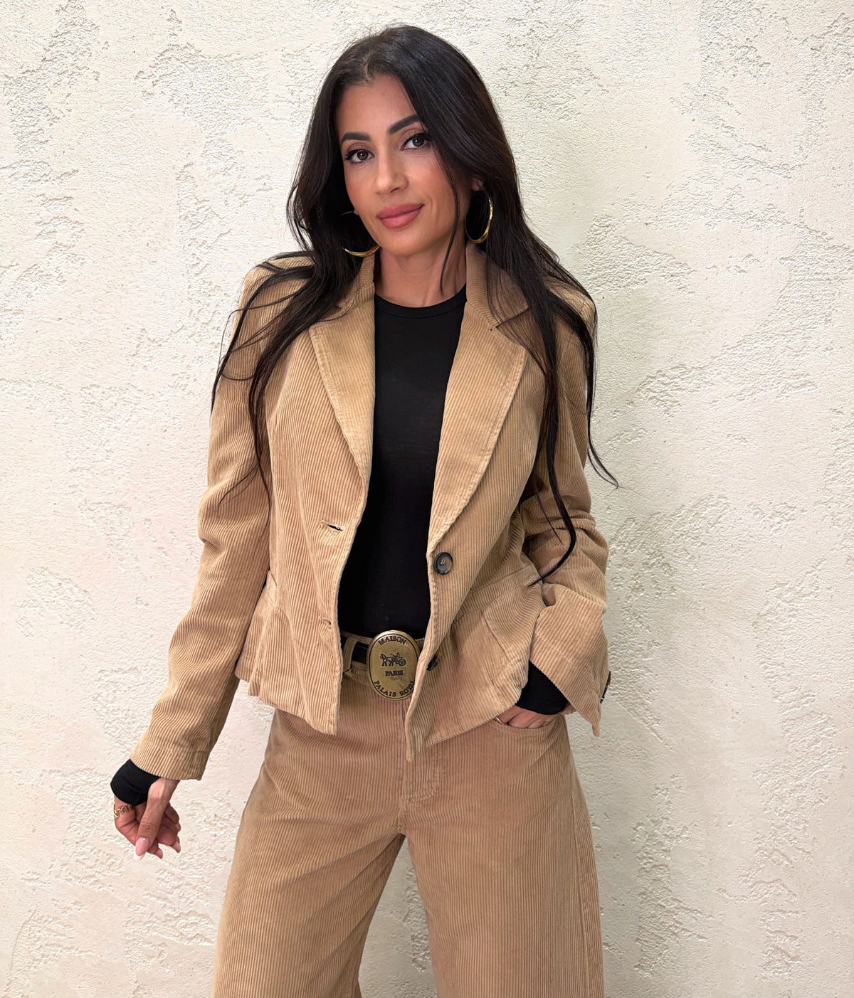 Blazer in velluto mille righe