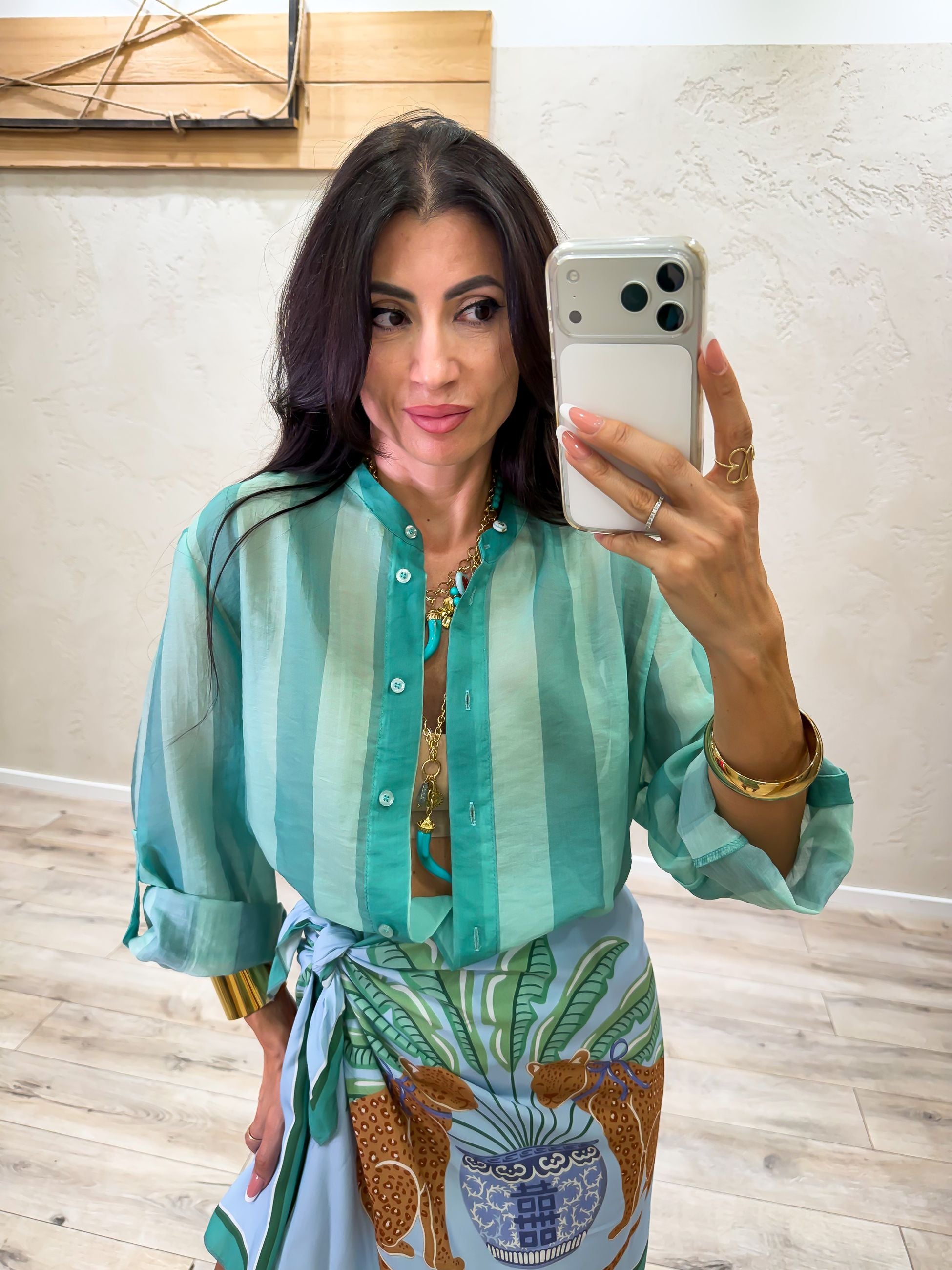 camicia a righe effetto vedo non vedo