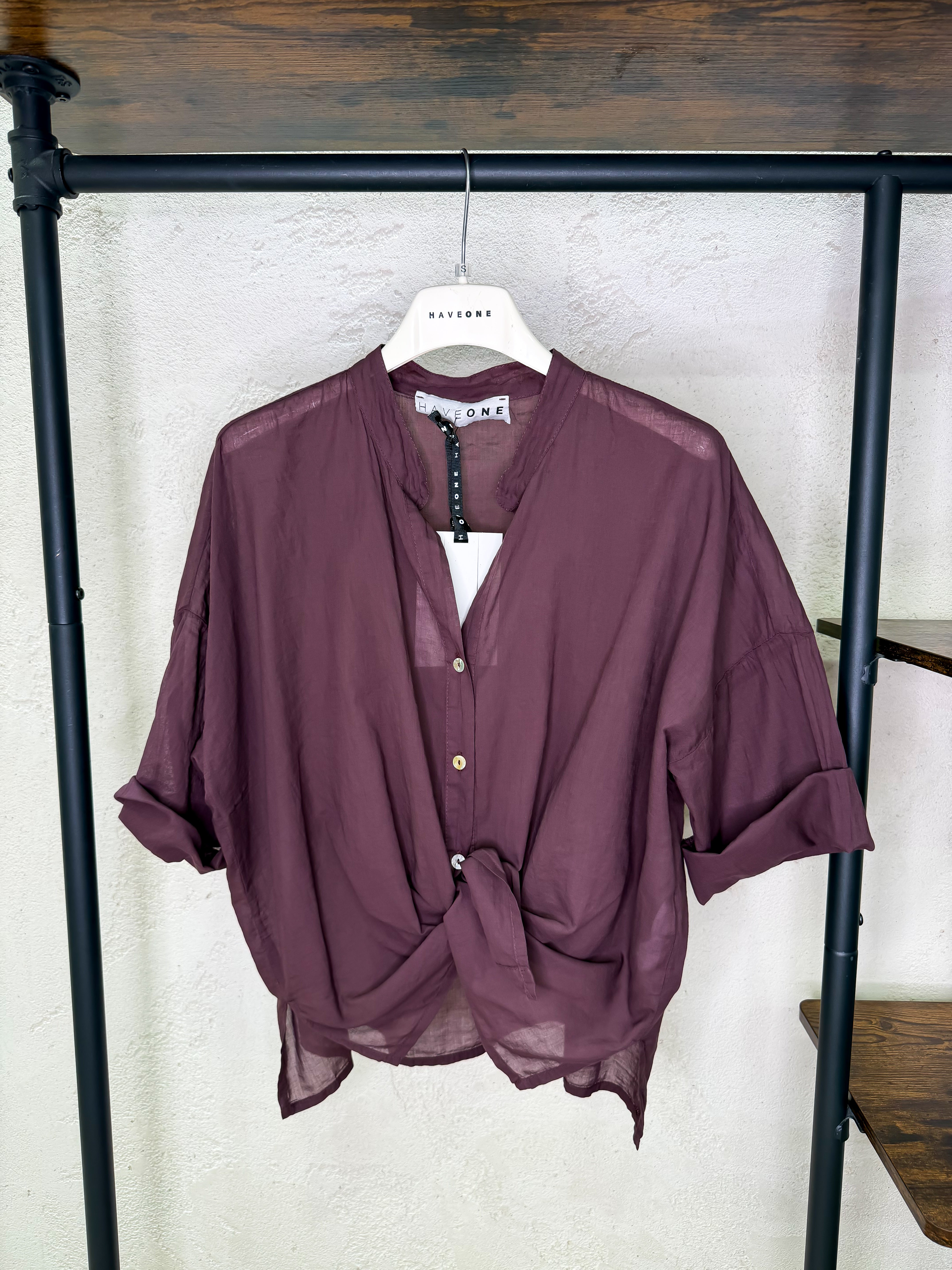camicia in mussola con collo alla coreana CFL-Q387 FICO HAVEONE 