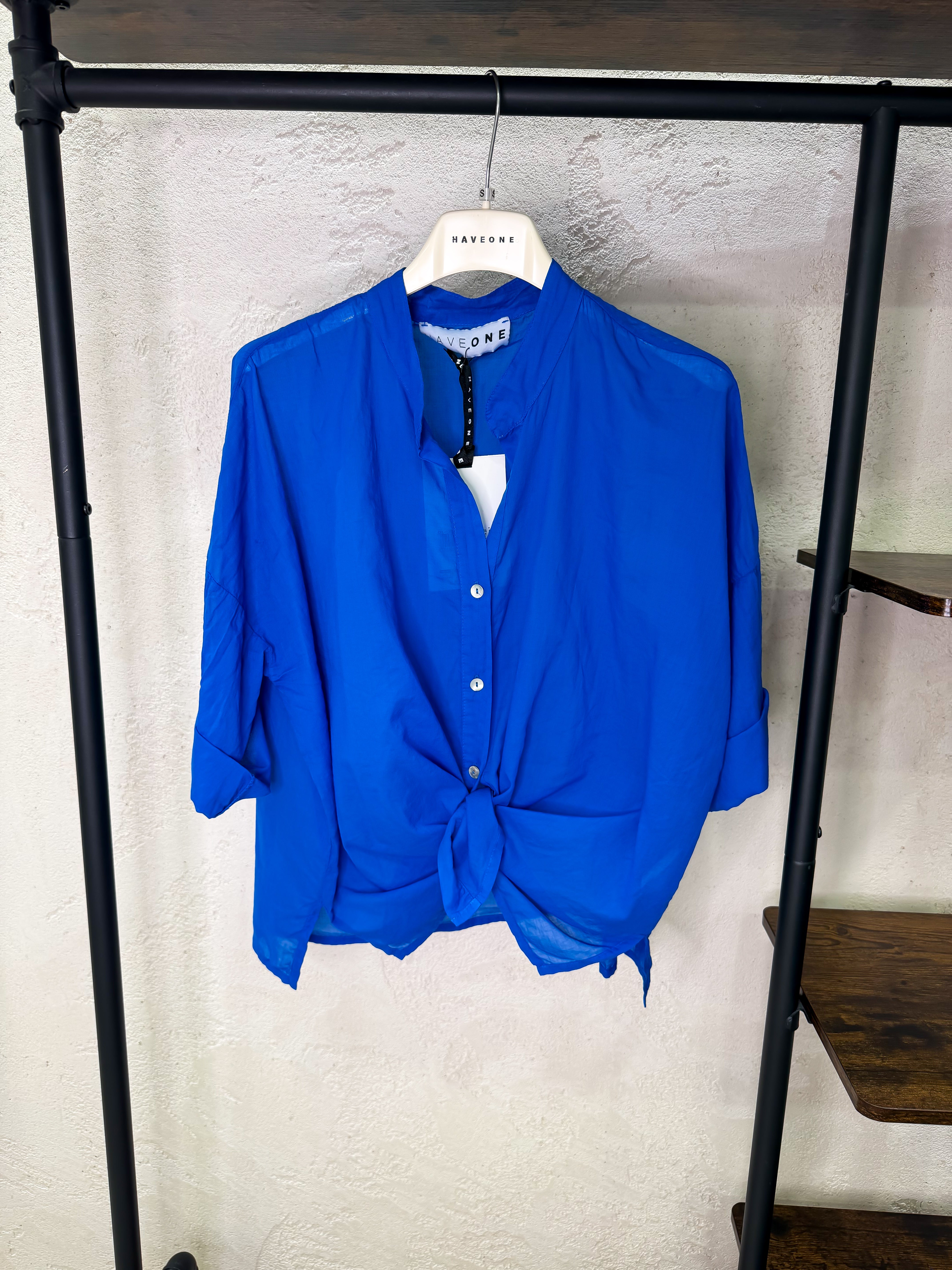 camicia in mussola con collo alla coreana CFL-Q387 ROYAL HAVEONE 