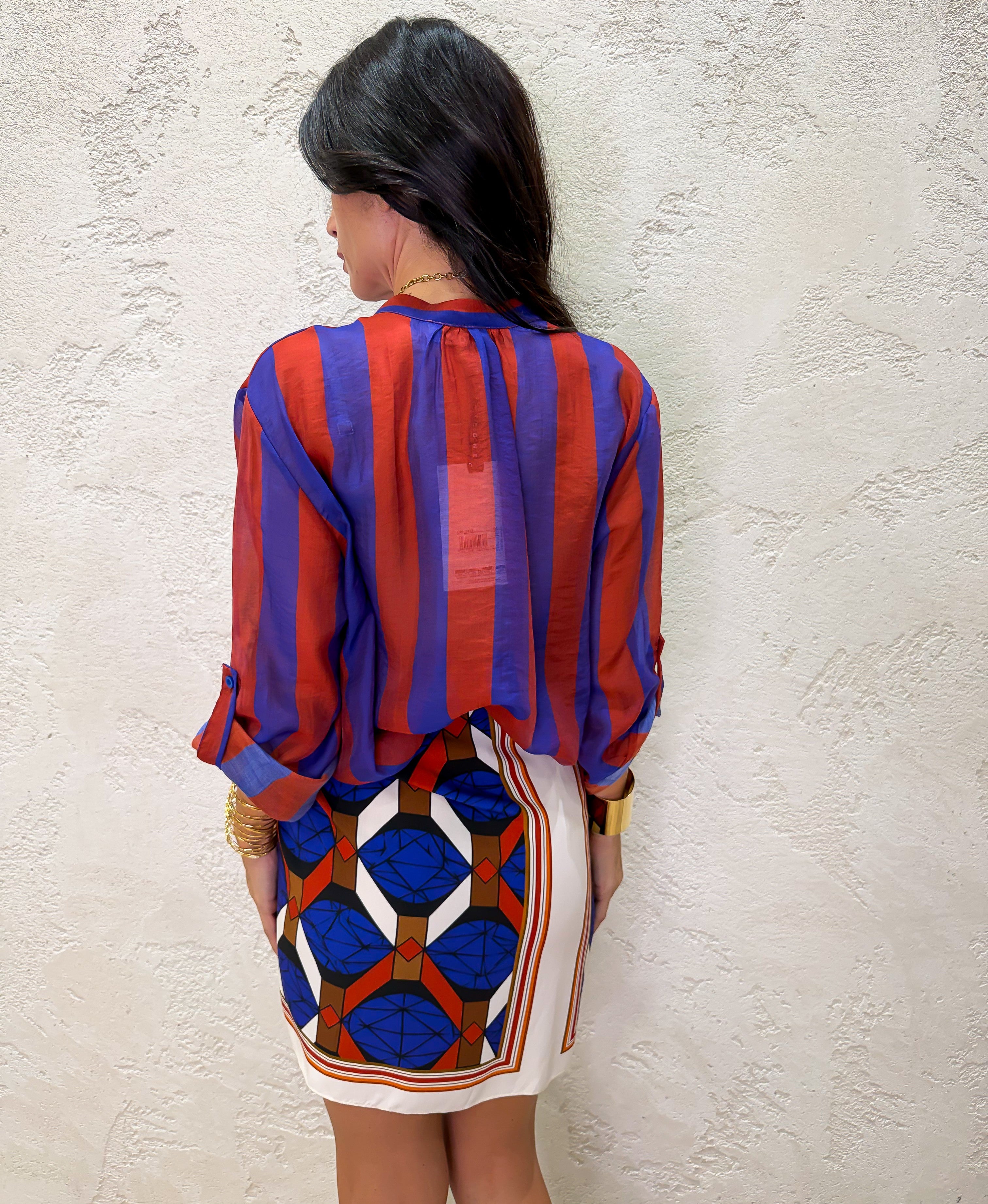 camicia a righe effetto vedo non vedo CVS-Q422 INDIA/BLUETTE HAVEONE 
