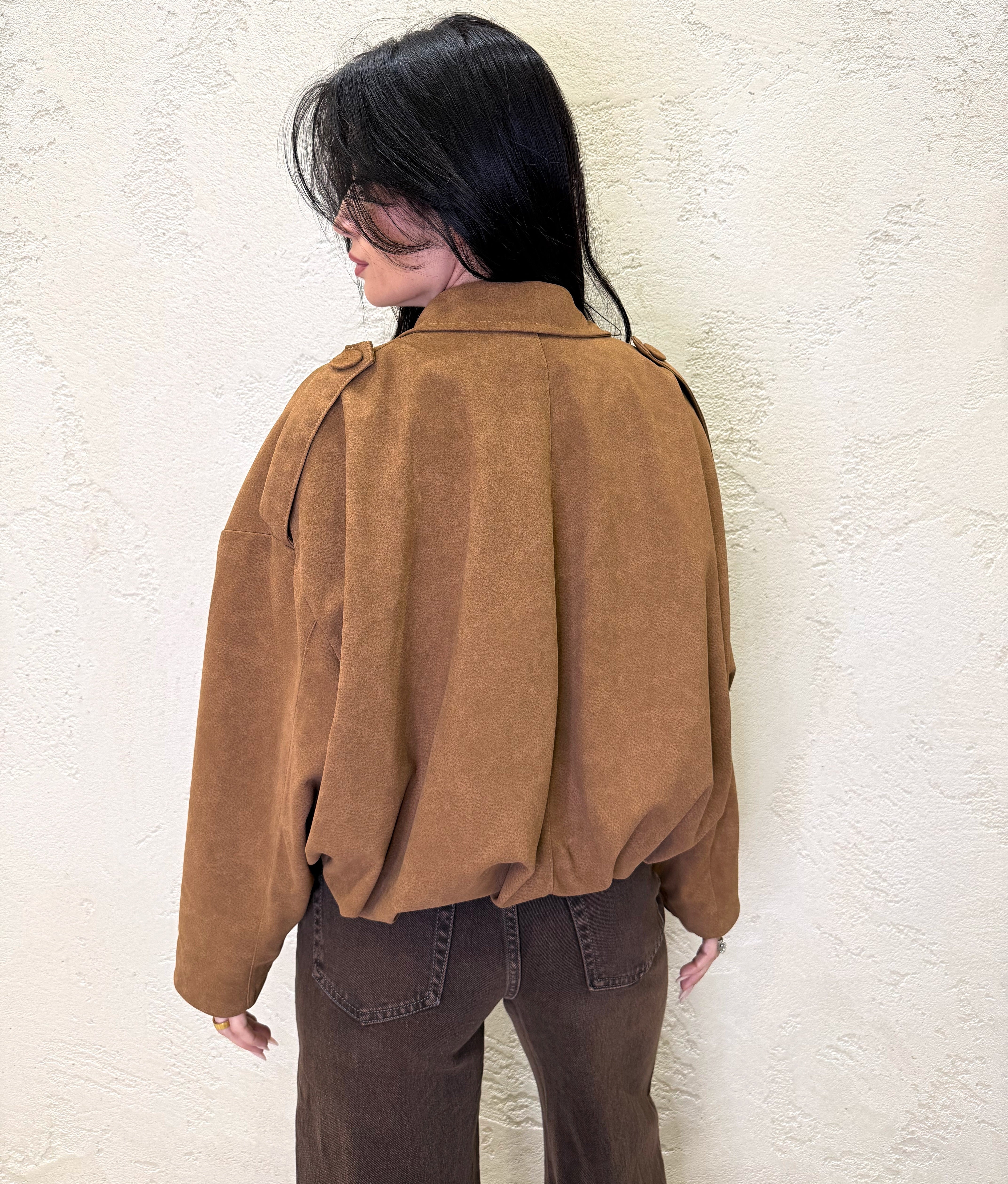 bomber scamosciato effetto suede KJK-Q032 CAMOSCIO HAVEONE 