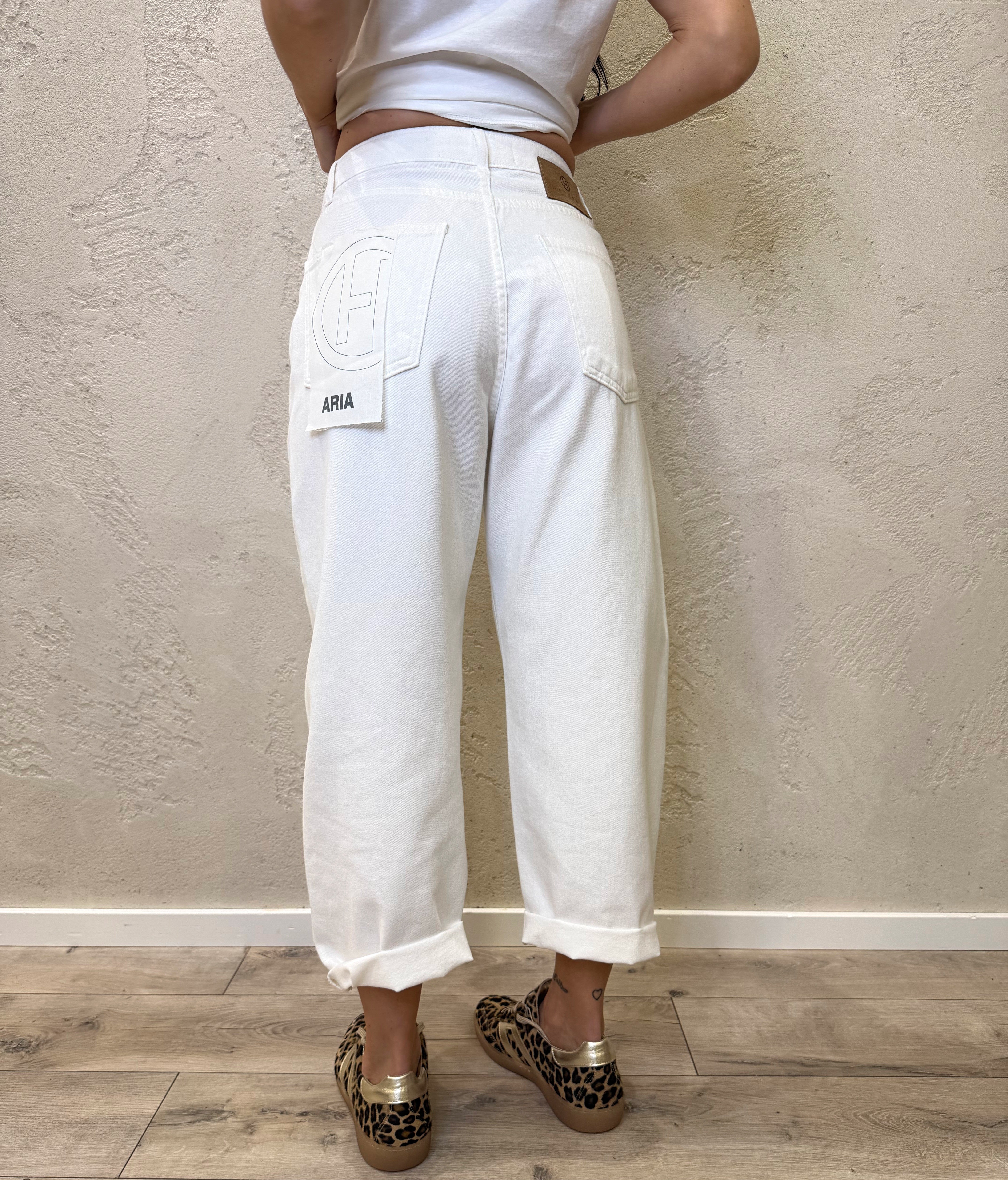 jeans modello aria in tela ferma baloon PGZ-Q345 BIANCO HAVEONE 