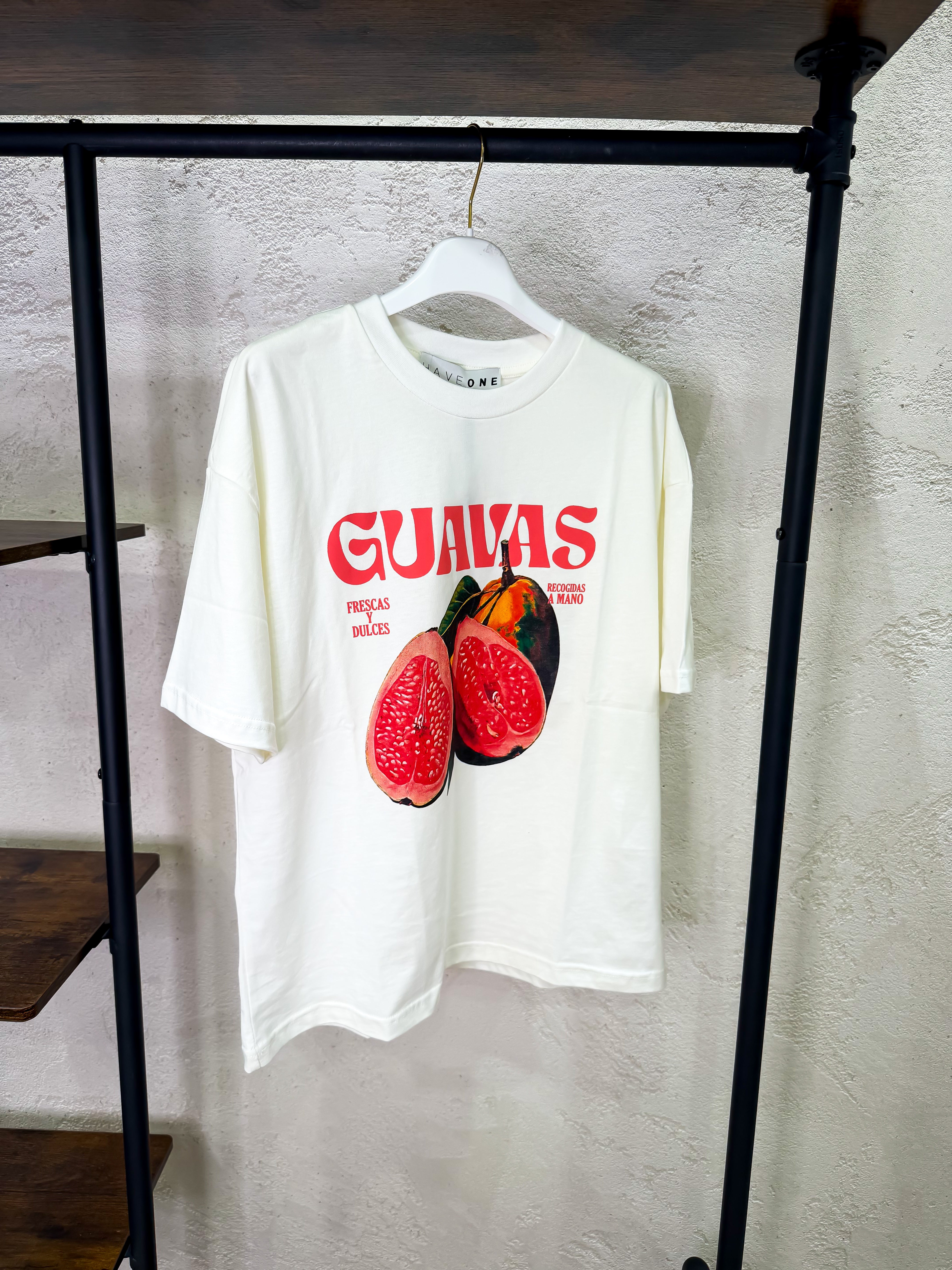t-shirt over stampa guavas TDY-Q242 BURRO HAVEONE 