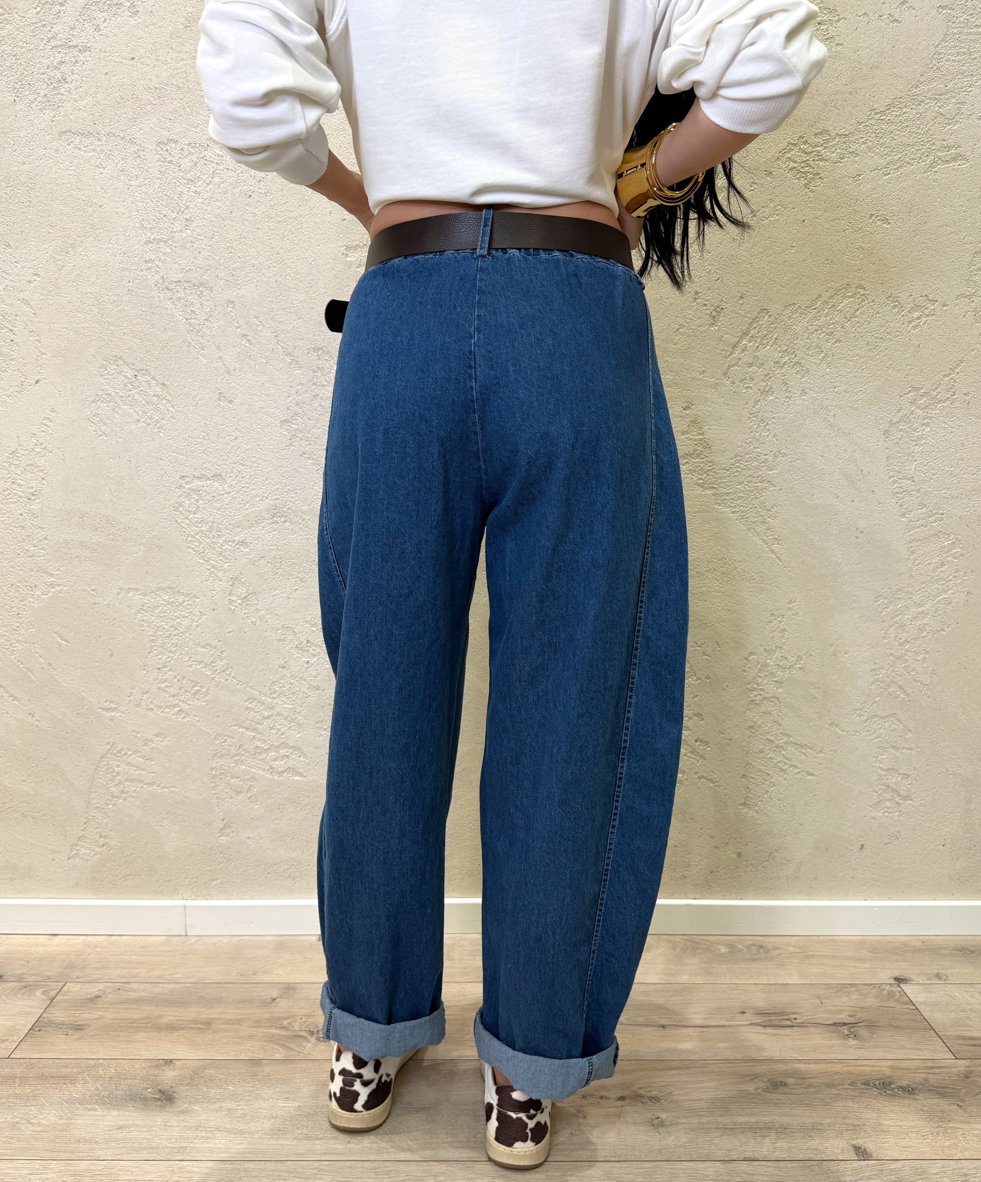 jeans modello baloon con maxi tasche frontali 38302 JEANS SUSY MIX 